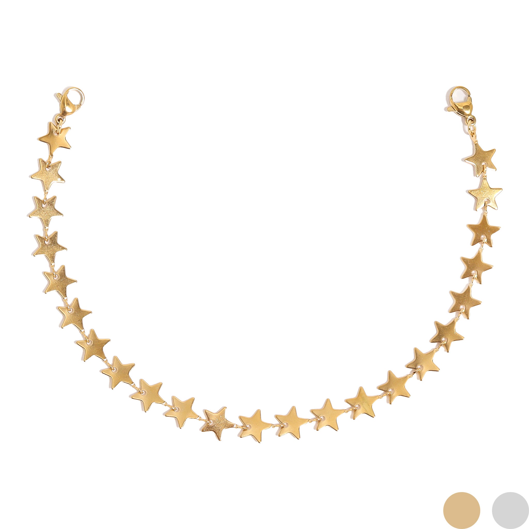 18K Gold PVD Stainless Steel Star Trucker Hat Chain / CHN0040、mySite、dreamappss