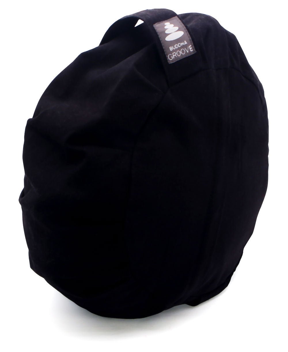 White Eyelet with Black Base Zafu Meditation Cushion、mySite、topwebapps