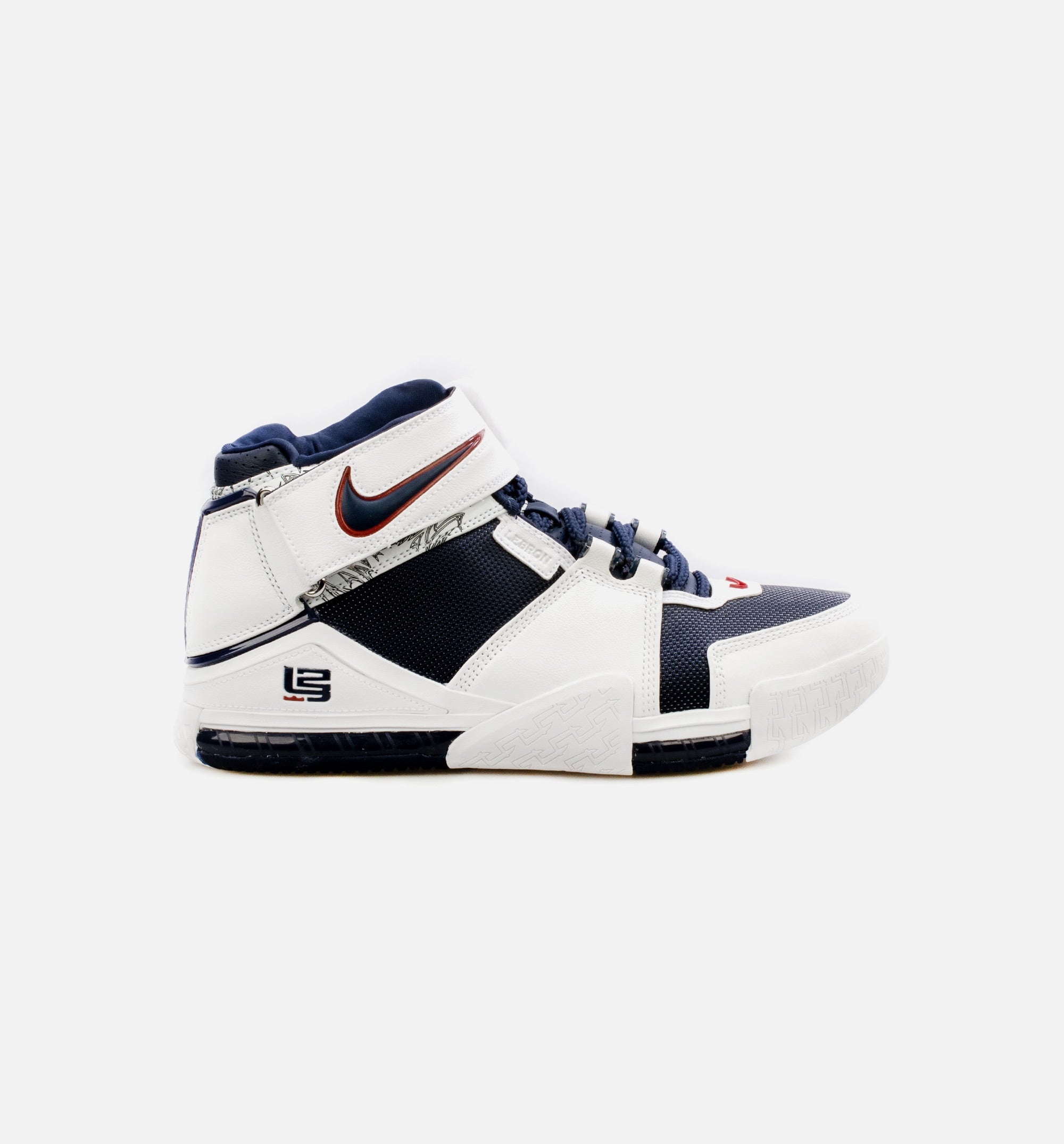 LeBron Zoom 2 Midnight Navy Mens Basketball Shoe - White/Blue、mySite、dreamappss