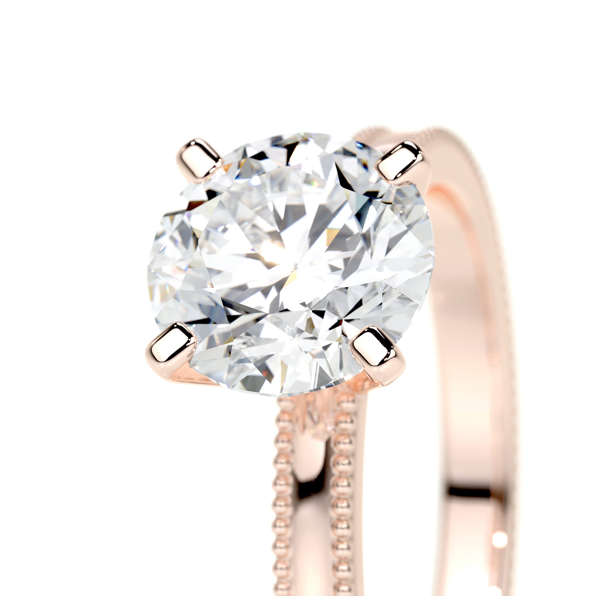 Charlie Lab Grown Diamond Ring -14K Rose Gold、mySite、hinf8tx79