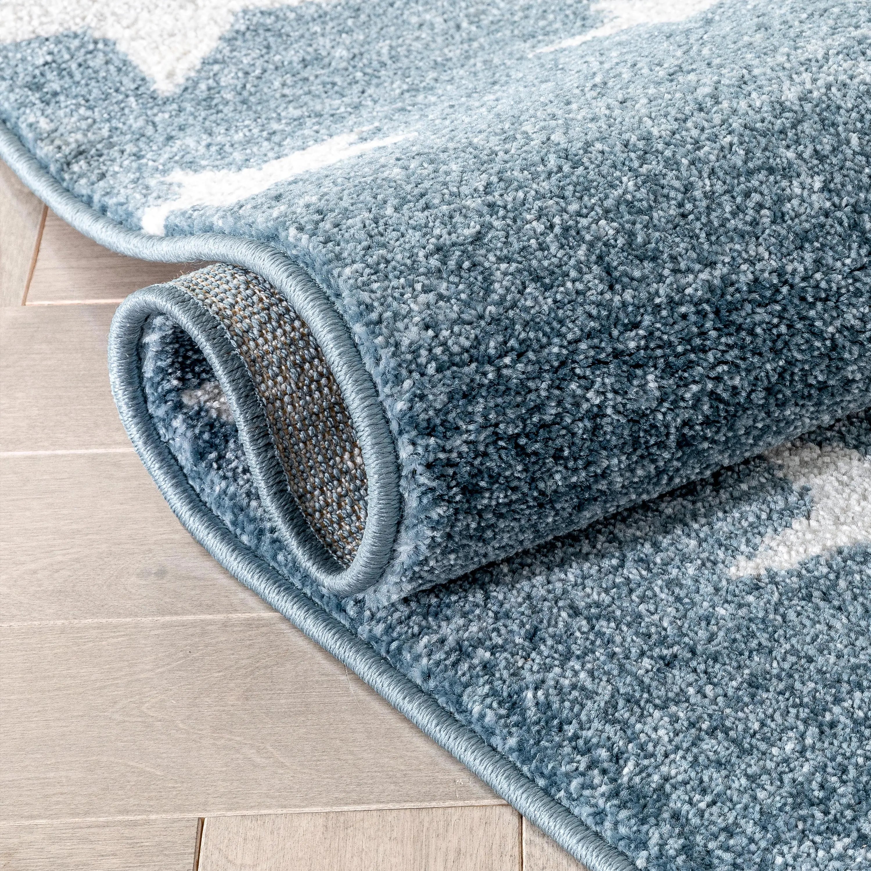 Stars Modern Geometric Blue Kids Rug、mySite、gigharbornorthrealestate