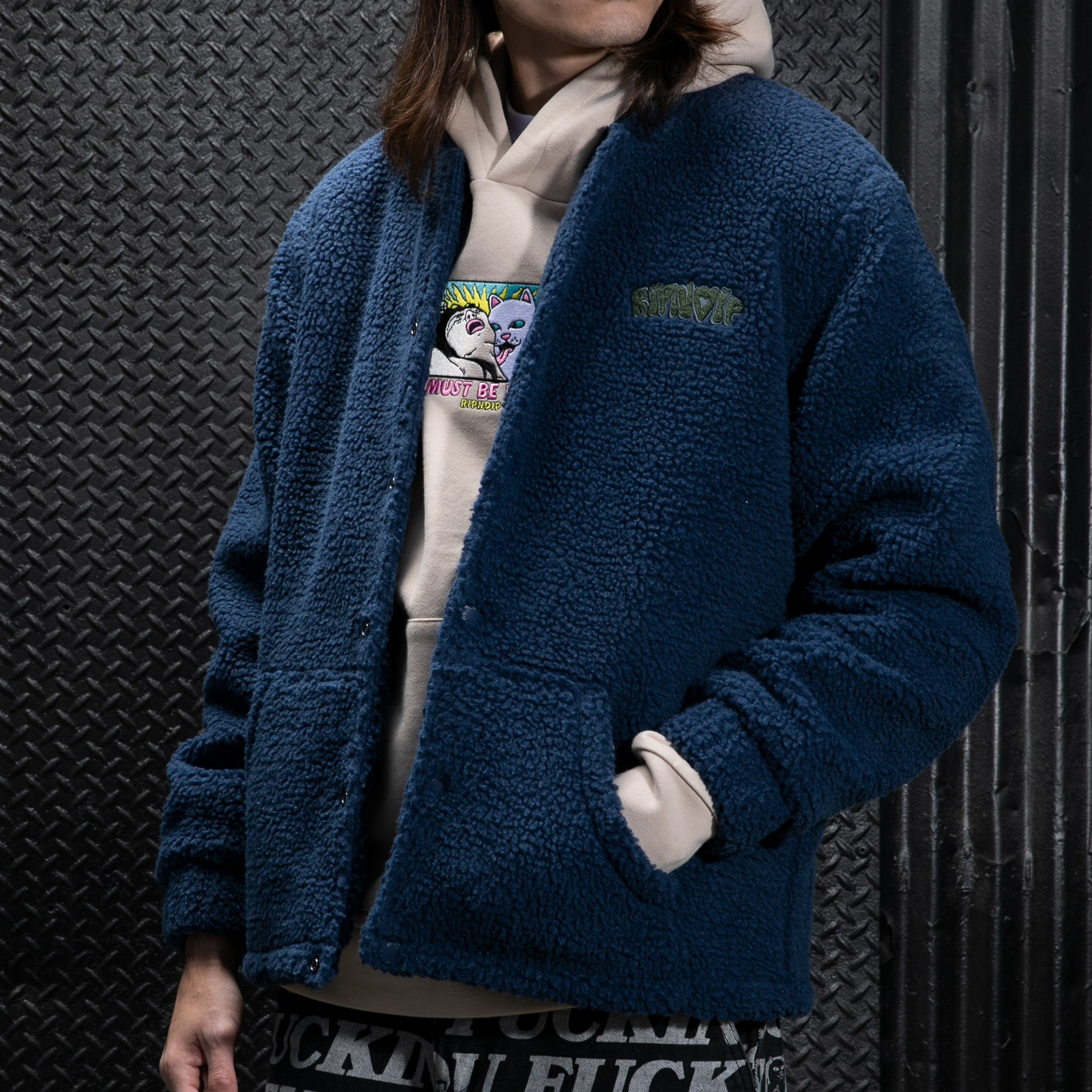  Love N Dip Sherpa Jacket (Navy)、mySite、merchandisen