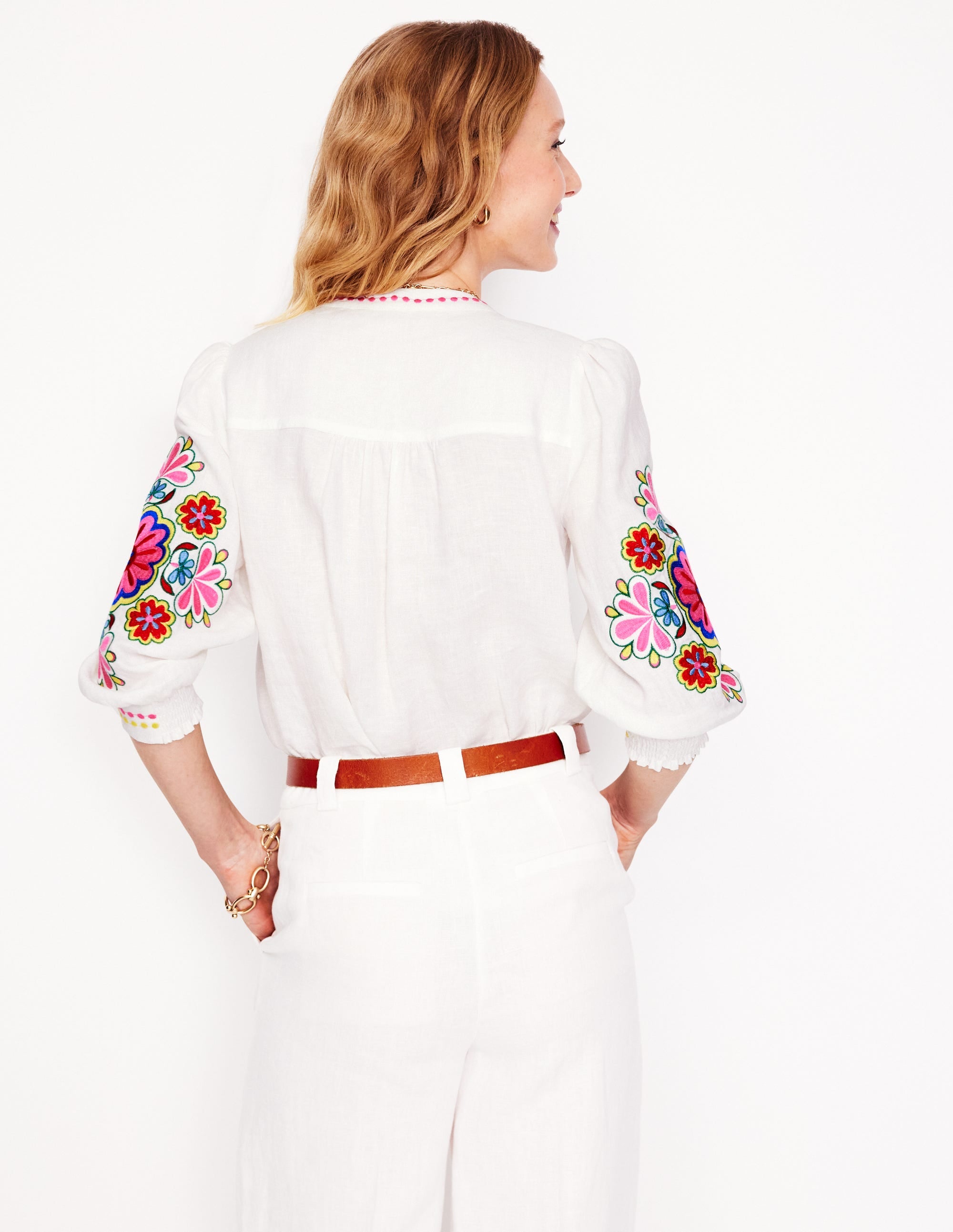  Alicia Linen Top-White, Floral Embroidery、mySite、ashleygrahame