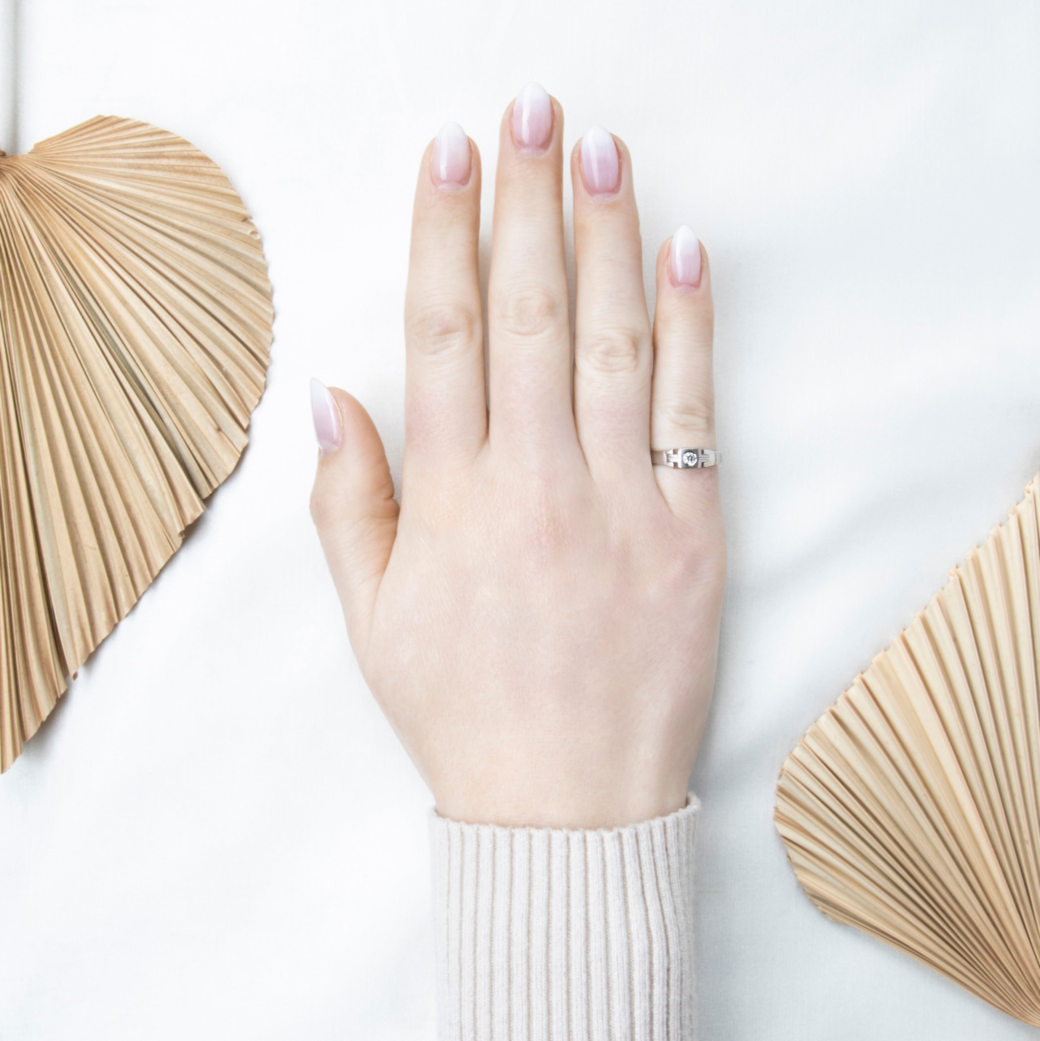 Vintage 18k White Gold Diamond Geometric Modernist Ring 5.50、mySite、hinf8tx79