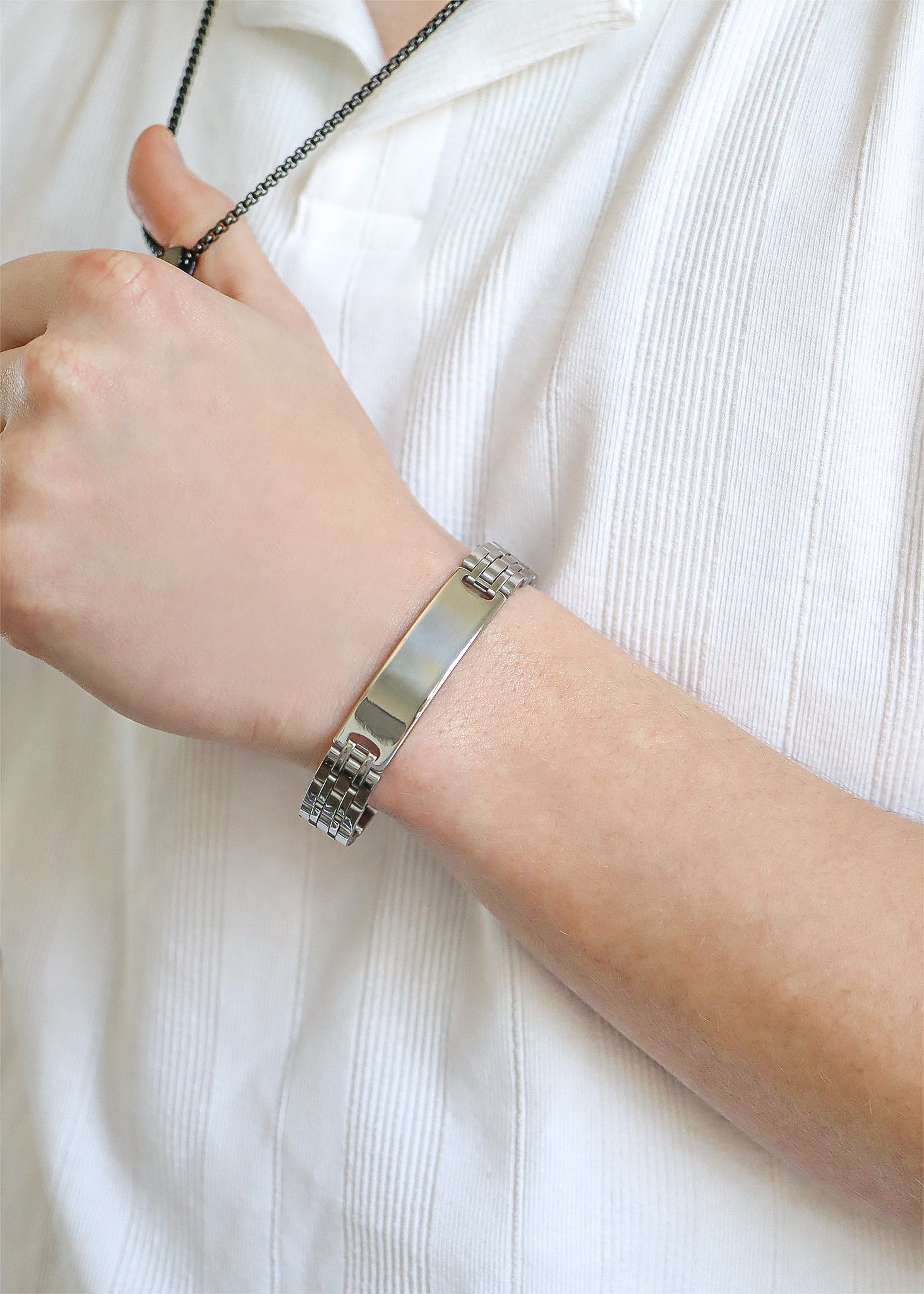 Stainless Steel Engravable ID Bracelet / BRJ2600、mySite、dreamappss