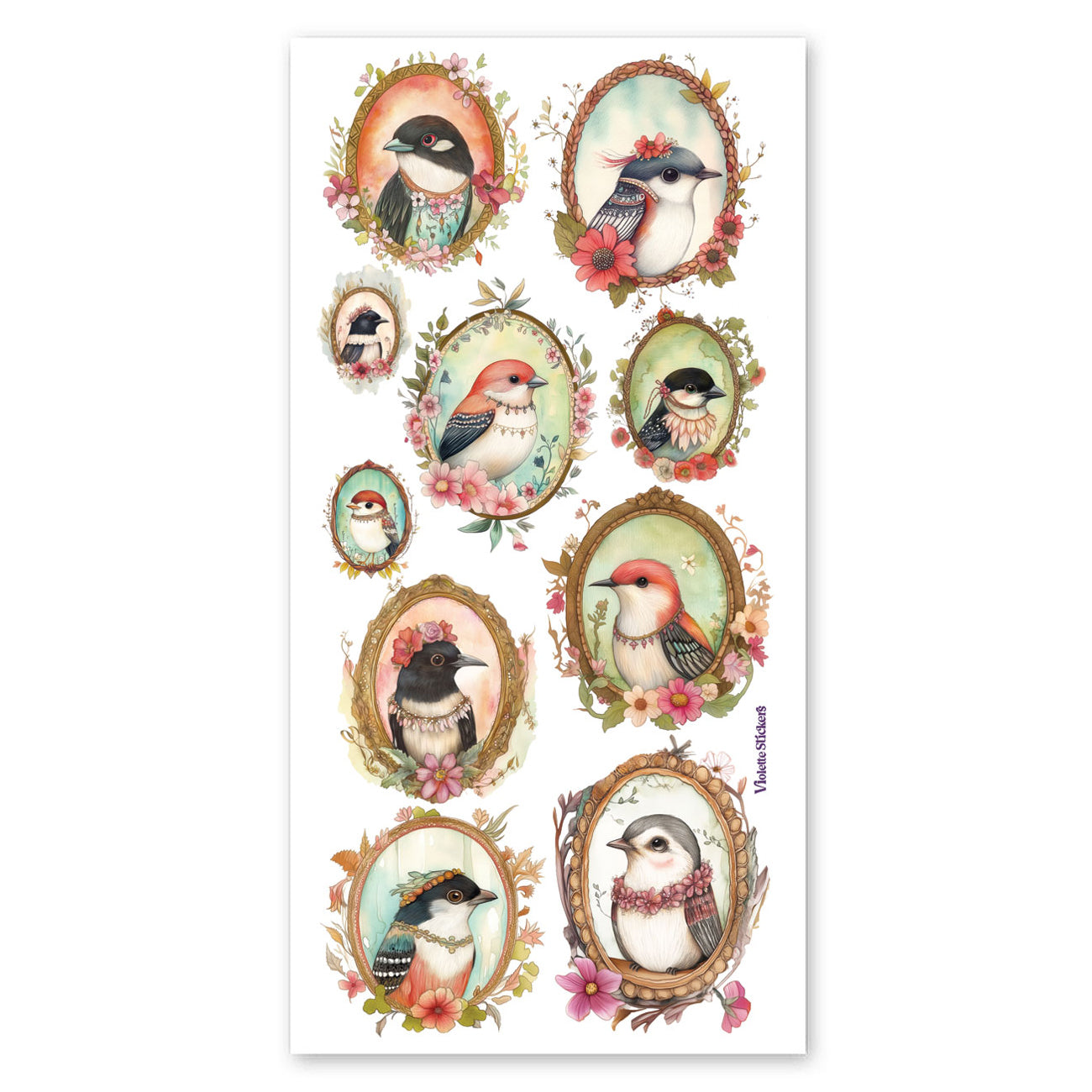  Gold Bird Portraits Stickers、mySite、ghnorth