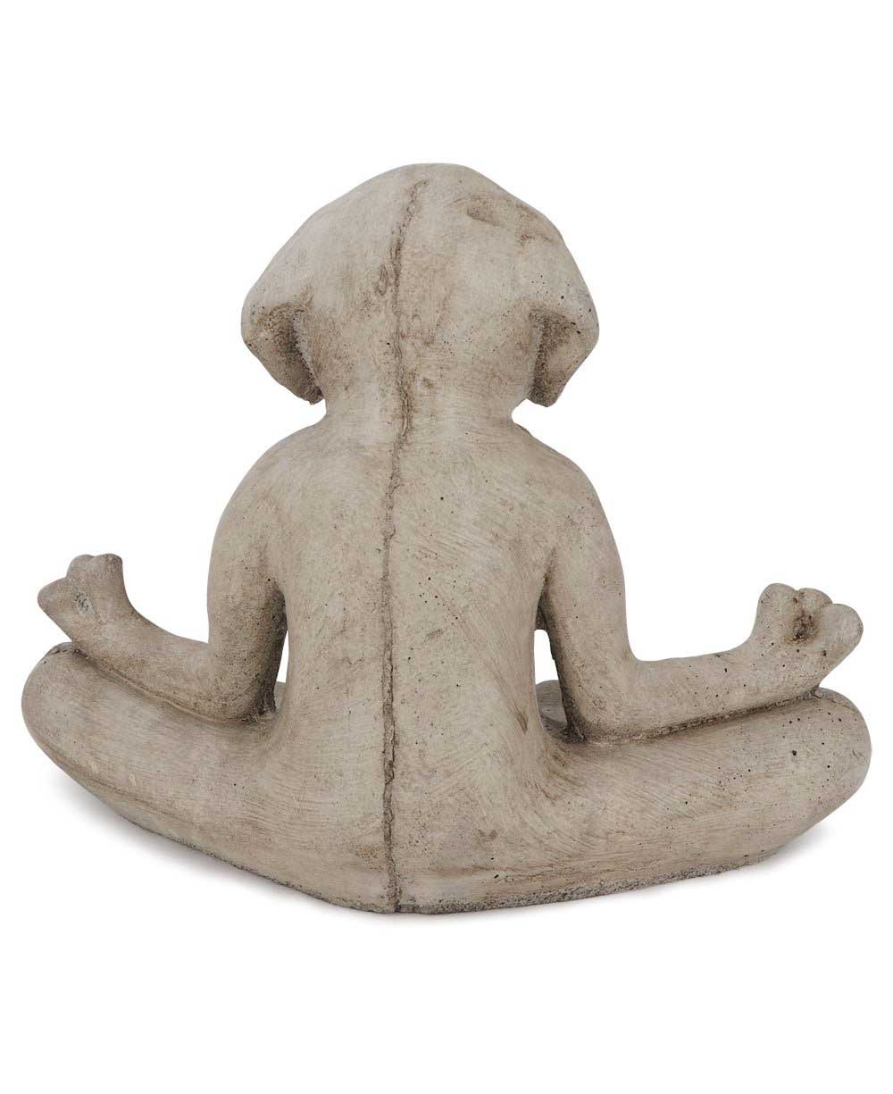 Meditating Zen Yoga Dog Cast Stone Statue USA Made、mySite、topwebapps
