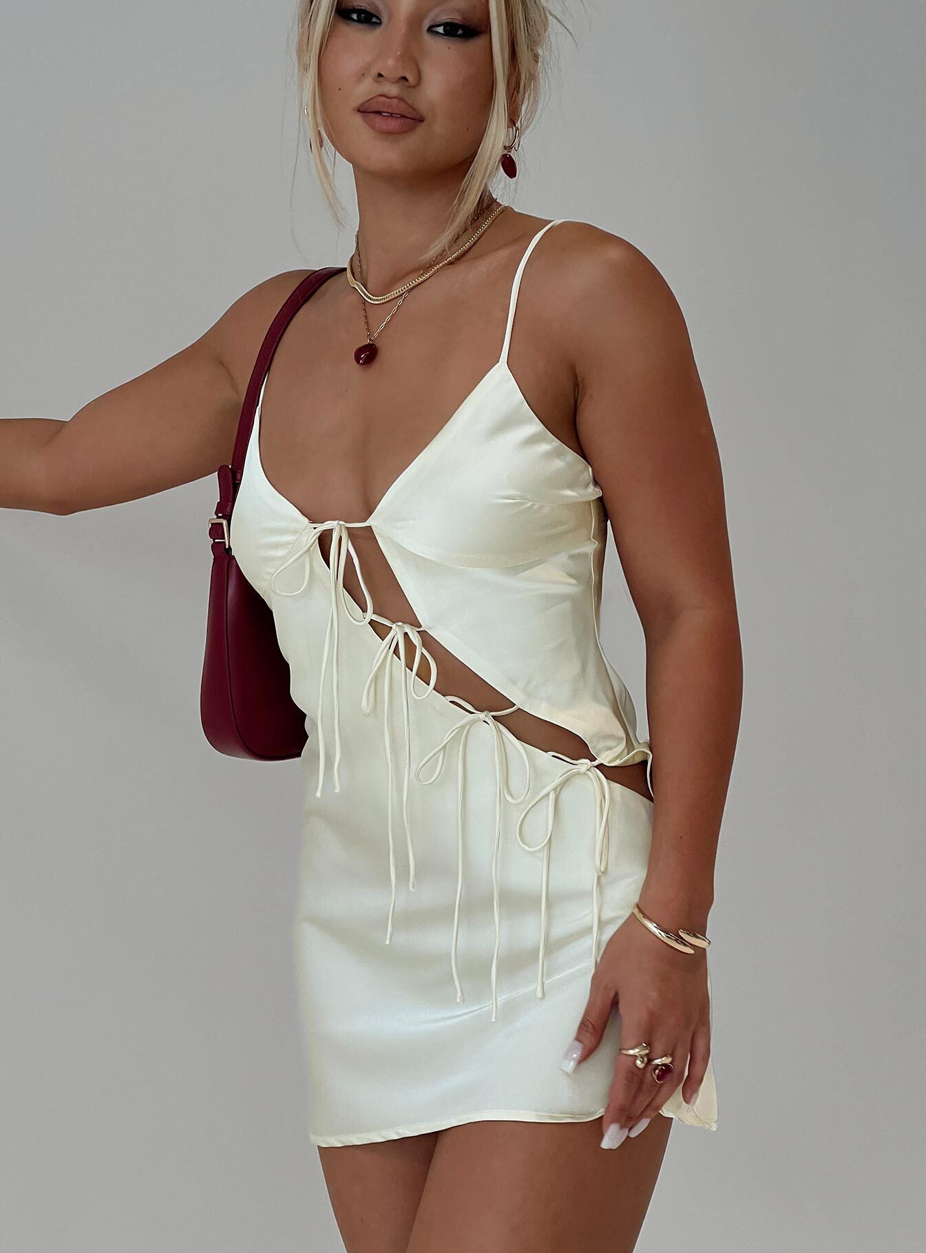 About A Girl Mini Dress Cornsilk、mySite、solidvoid