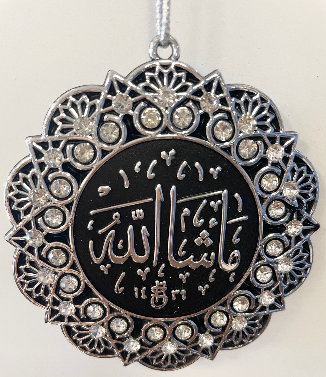 Hanging Ornament La Ilaha Illa Allah Mohammed Rasuul Allah/ Masha'allah (Crystal & Silver)、mySite、topwebapps