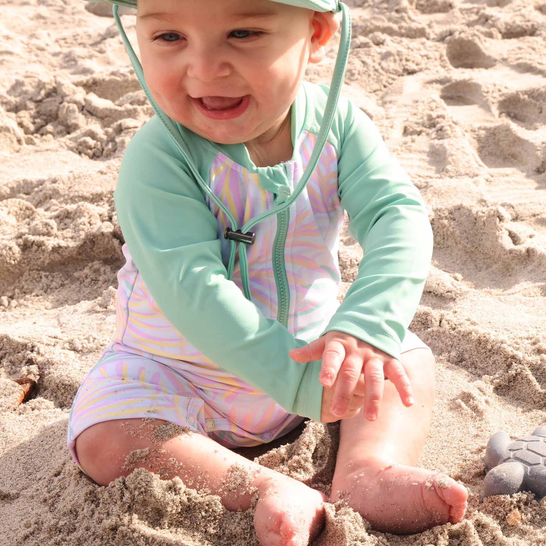  Long Sleeve Rash Guard Swim Romper Shortie | Island Palms、mySite、layawaytickets