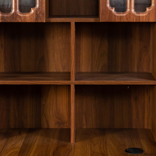 Home Office Computer Desk with Hutch, Antiqued White finish、、casual