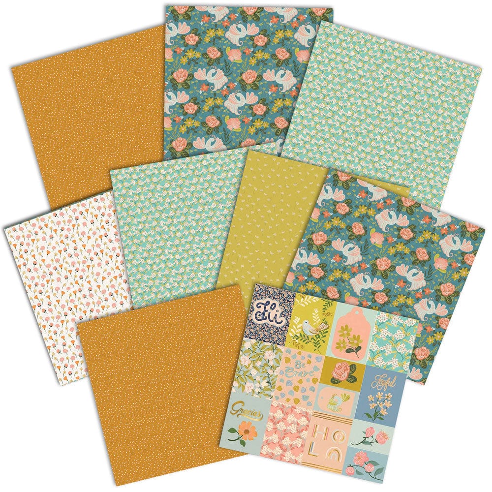  BACKYARD GARDEN PATTERN 12 X12 SCRAPBOOK PAPER SET、mySite、ghnorth