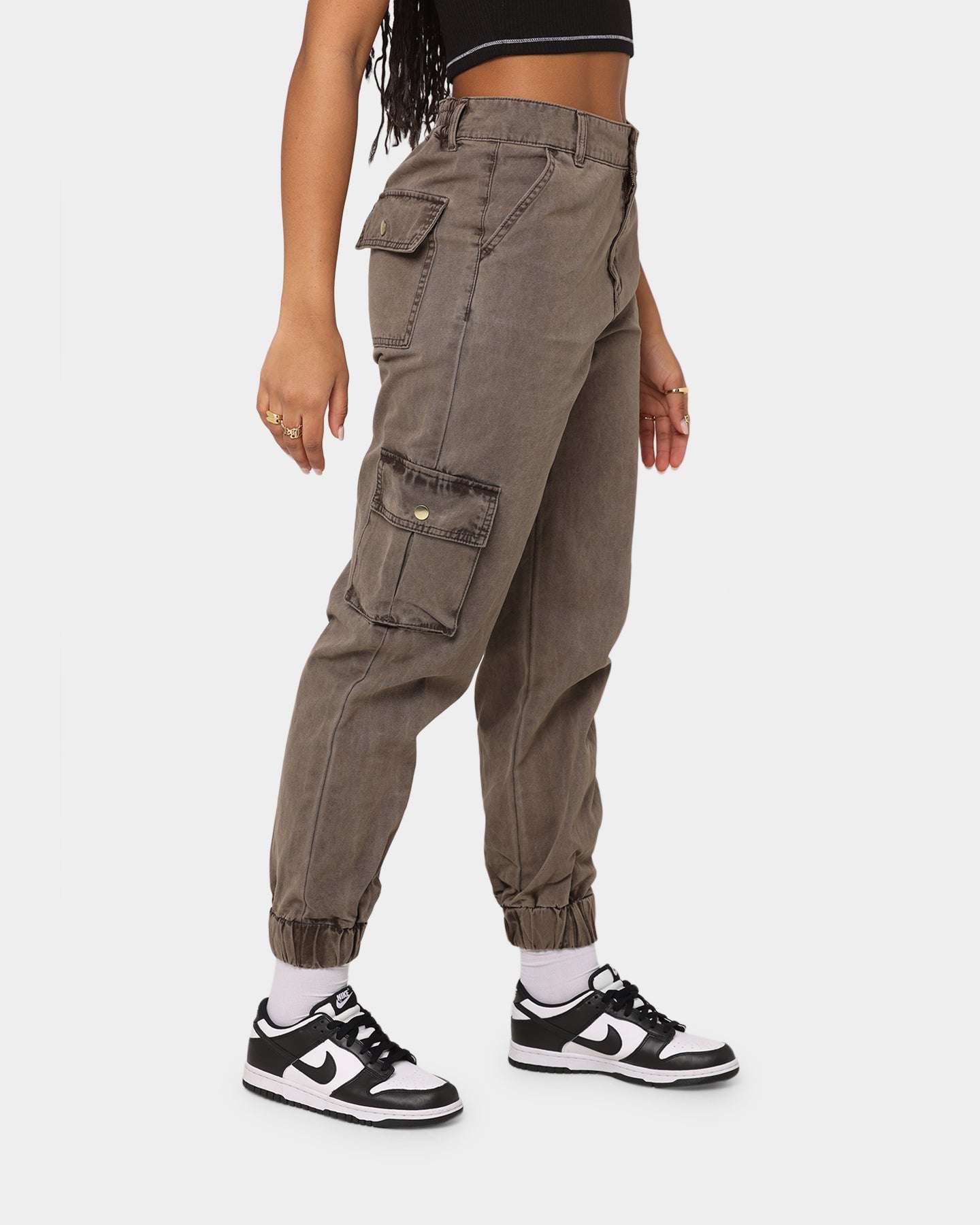 EN ES Women's Washed Cargo Pants Washed Brown、mySite、zt4zffjzw
