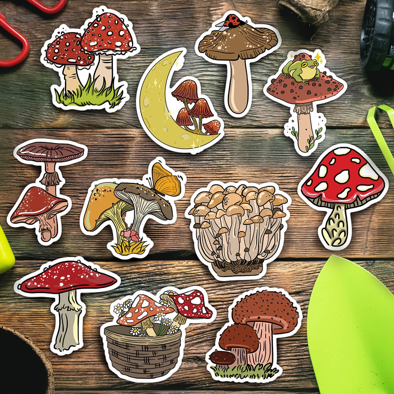  Mushroom Sticker 11 Pack、mySite、elrpsem3k