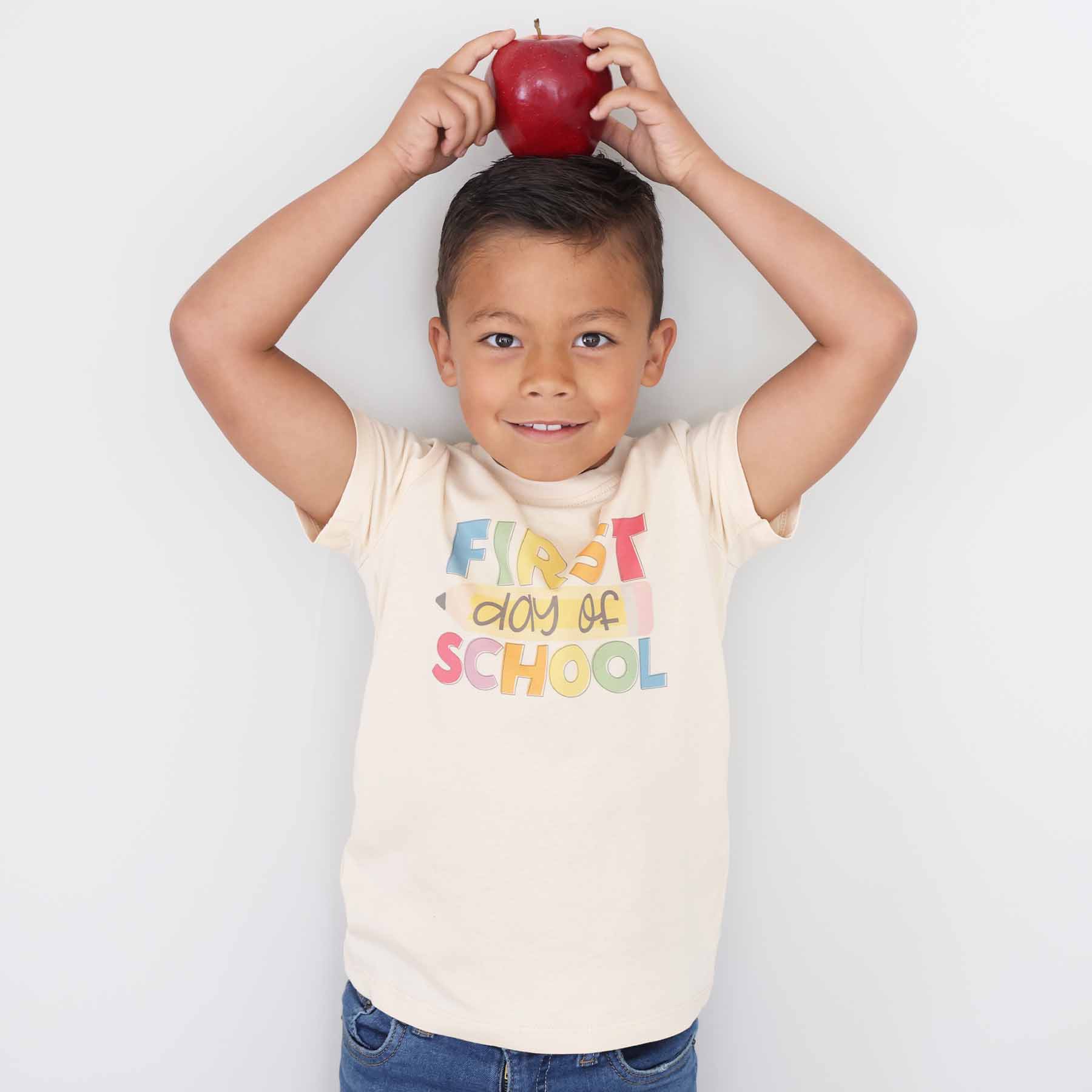  First Day of School Kids Graphic Tee | Natural、mySite、layawaytickets