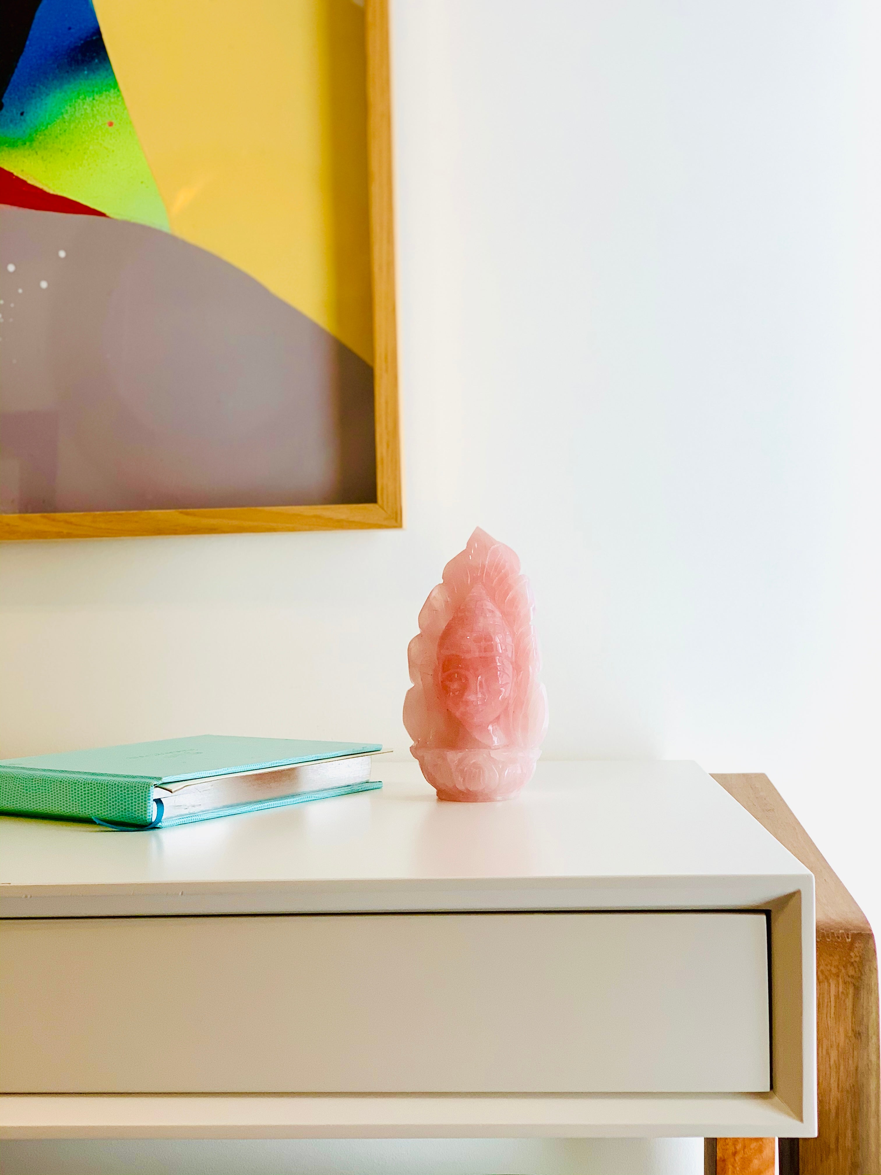 Buddha Statue - Rose Quartz (17cm)、mySite、topwebapps