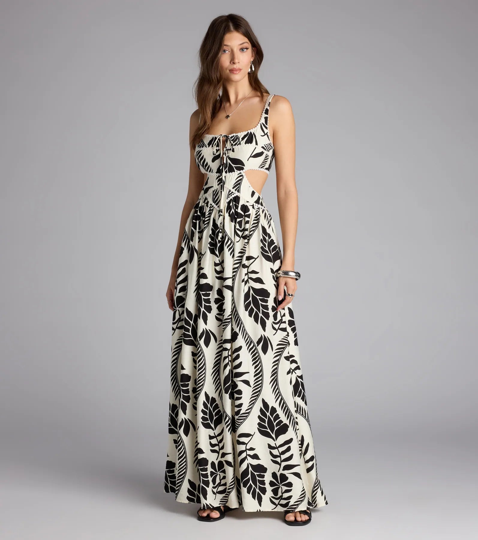  Sun And Spritz Tropical Cutout Maxi Dress、mySite、justintrudeaud