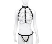 BDSM Metal Chain Set | Adjustable Harness | Black | Bondage Ring、mySite、bottomscart