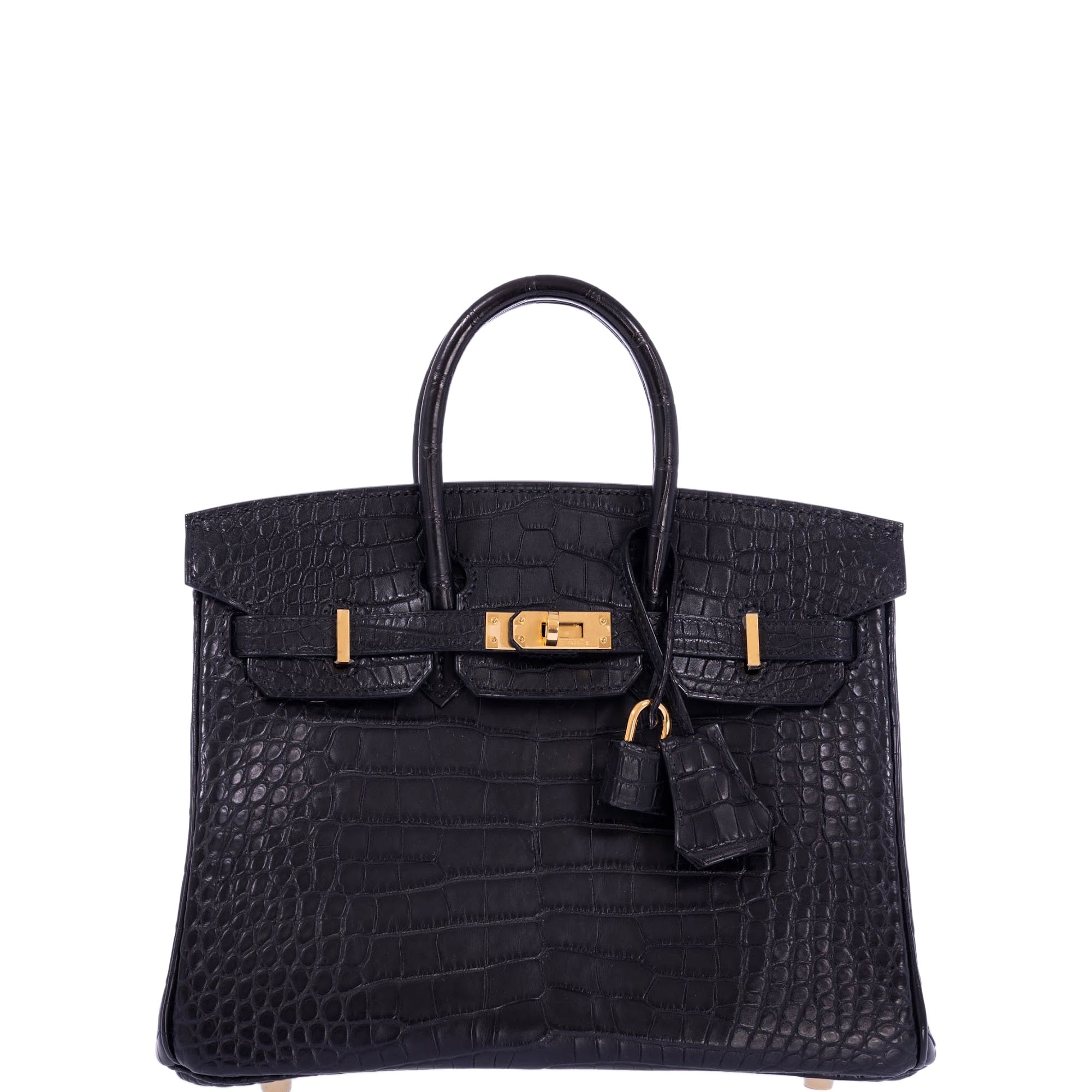 Hermès Birkin 25 Black Matte Alligator Gold Hardware、mySite、garminoutage.com