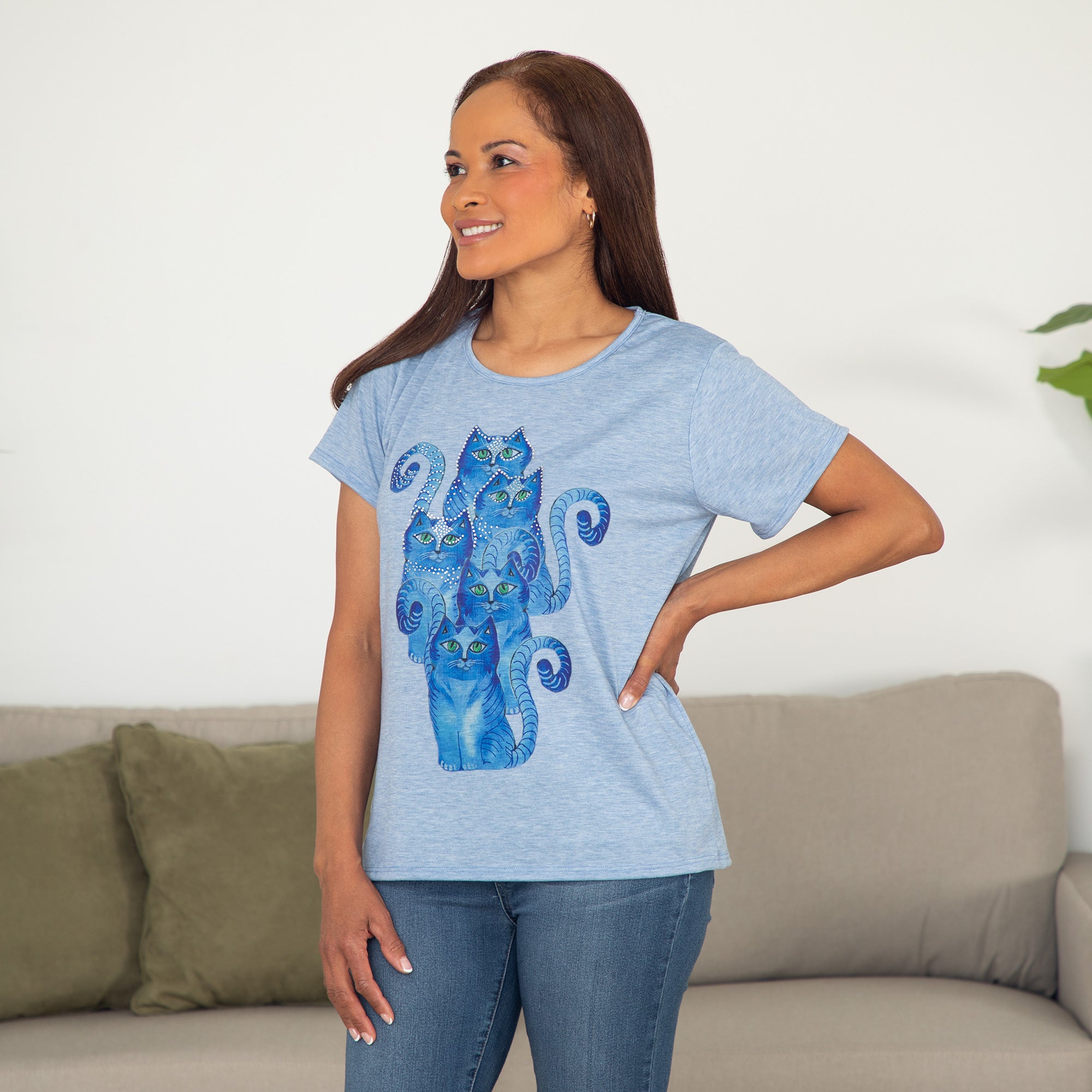 Rhinestones & Cats Tee、mySite、camillekostekn