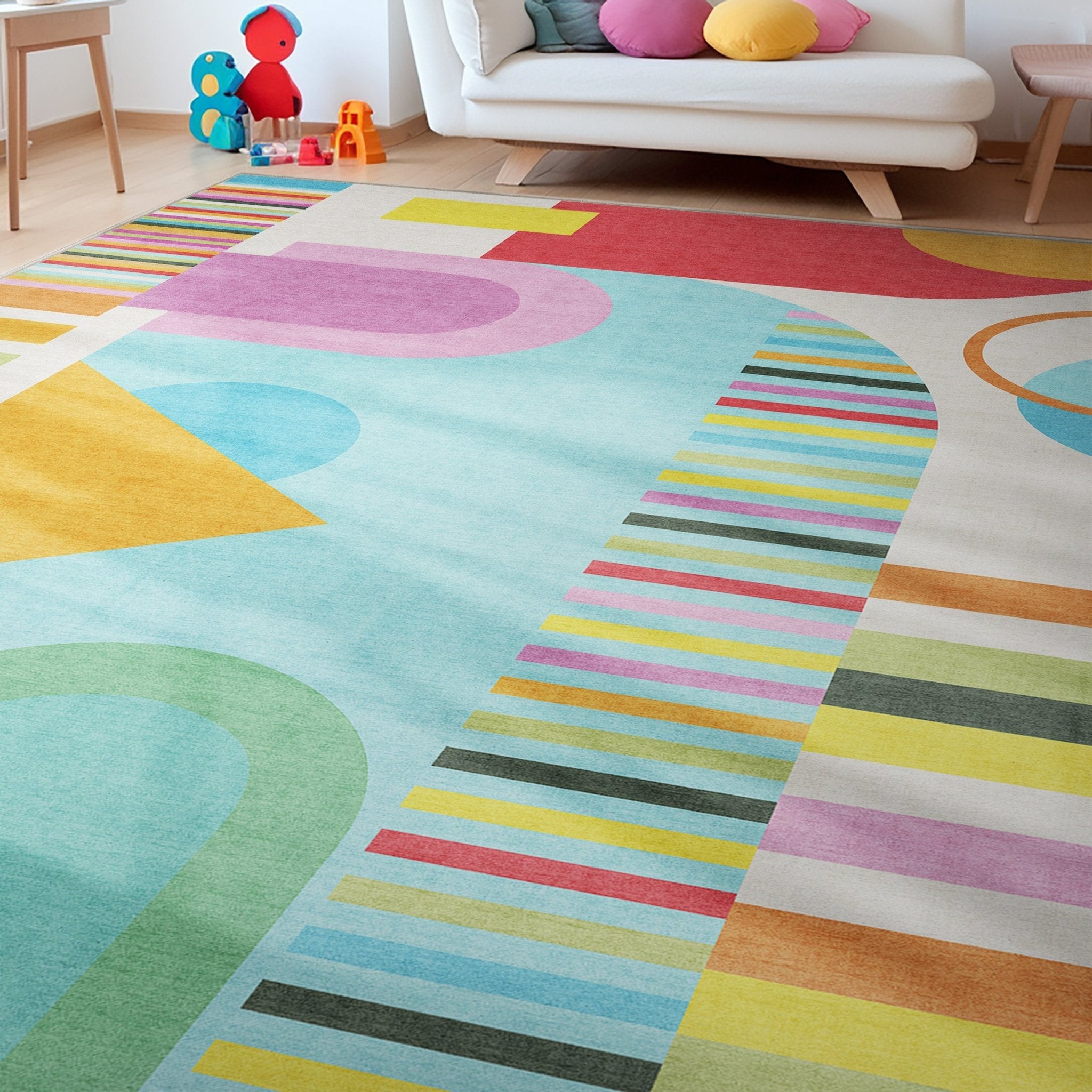 Crayola Modern Parade Multi Color Area Rug By Well Woven、mySite、gigharbornorthrealestate