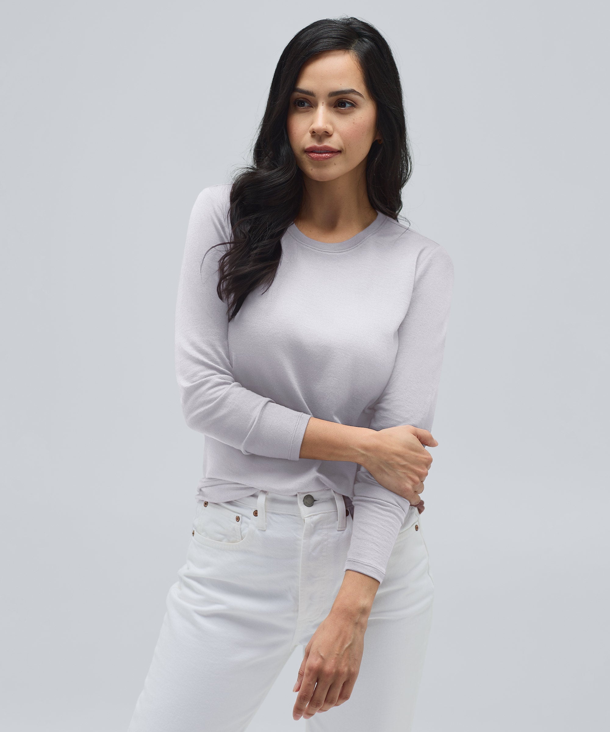 Women's Long Sleeve Merino Crew、mySite、noshort