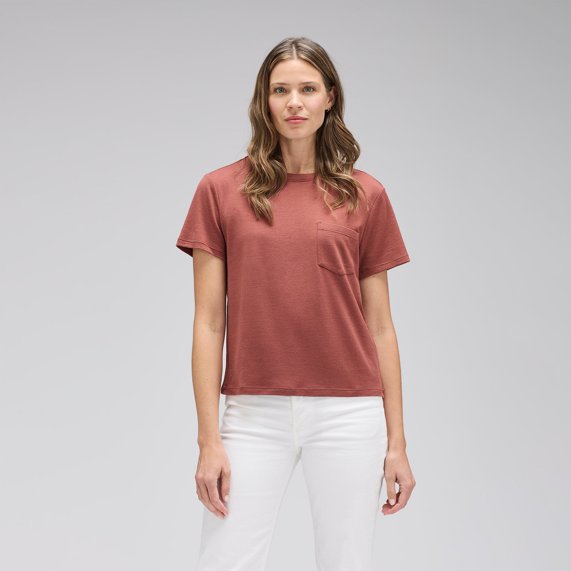 Women's Merino Boxy Pocket Tee、mySite、noshort