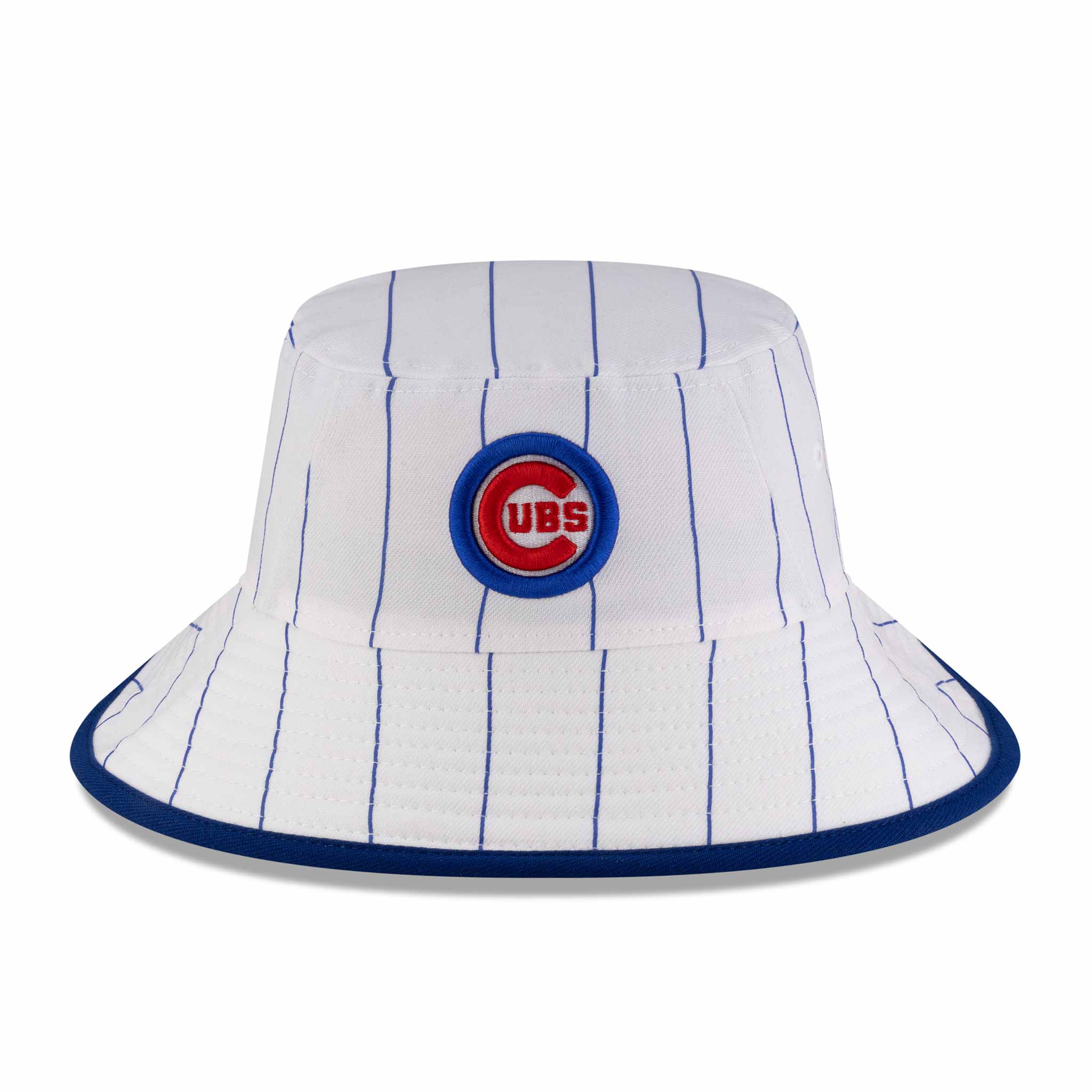 Chicago Cubs New Era White Pinstripe Bullsey Bucket Cap、mySite、vikingsvslions
