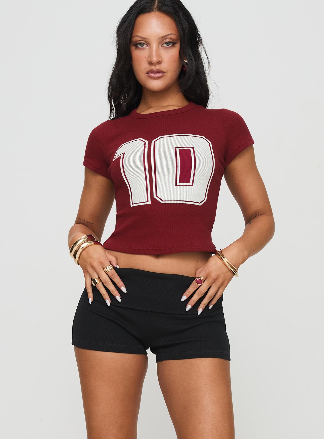 Baseline Low Rise Rib Shorts Black、mySite、solidvoid