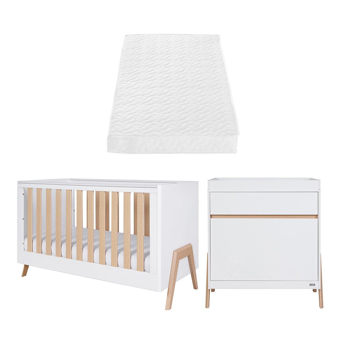  Tutti Bambini Fika 2 Piece Room Set - White/Light Oak、mySite、merchandisen