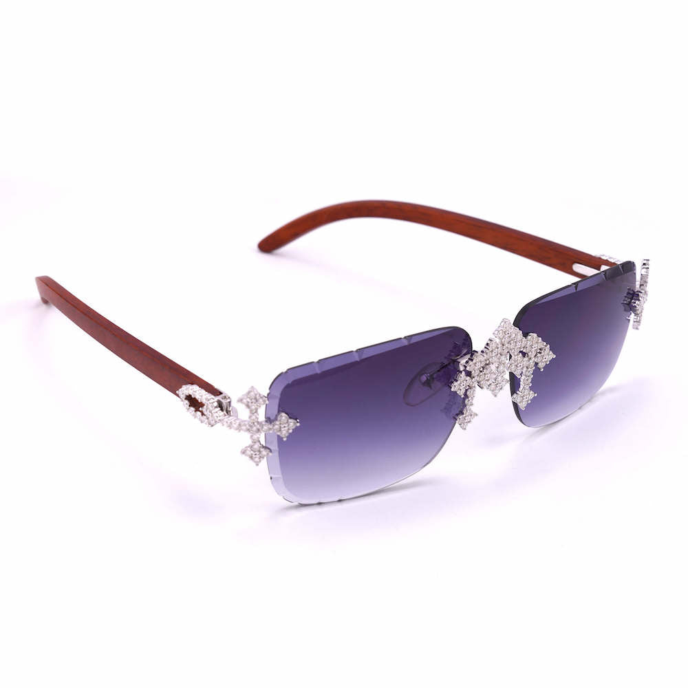 Moissanite Fleuree Cross Sunglasses 14K Gold、mySite、hinf8tx79