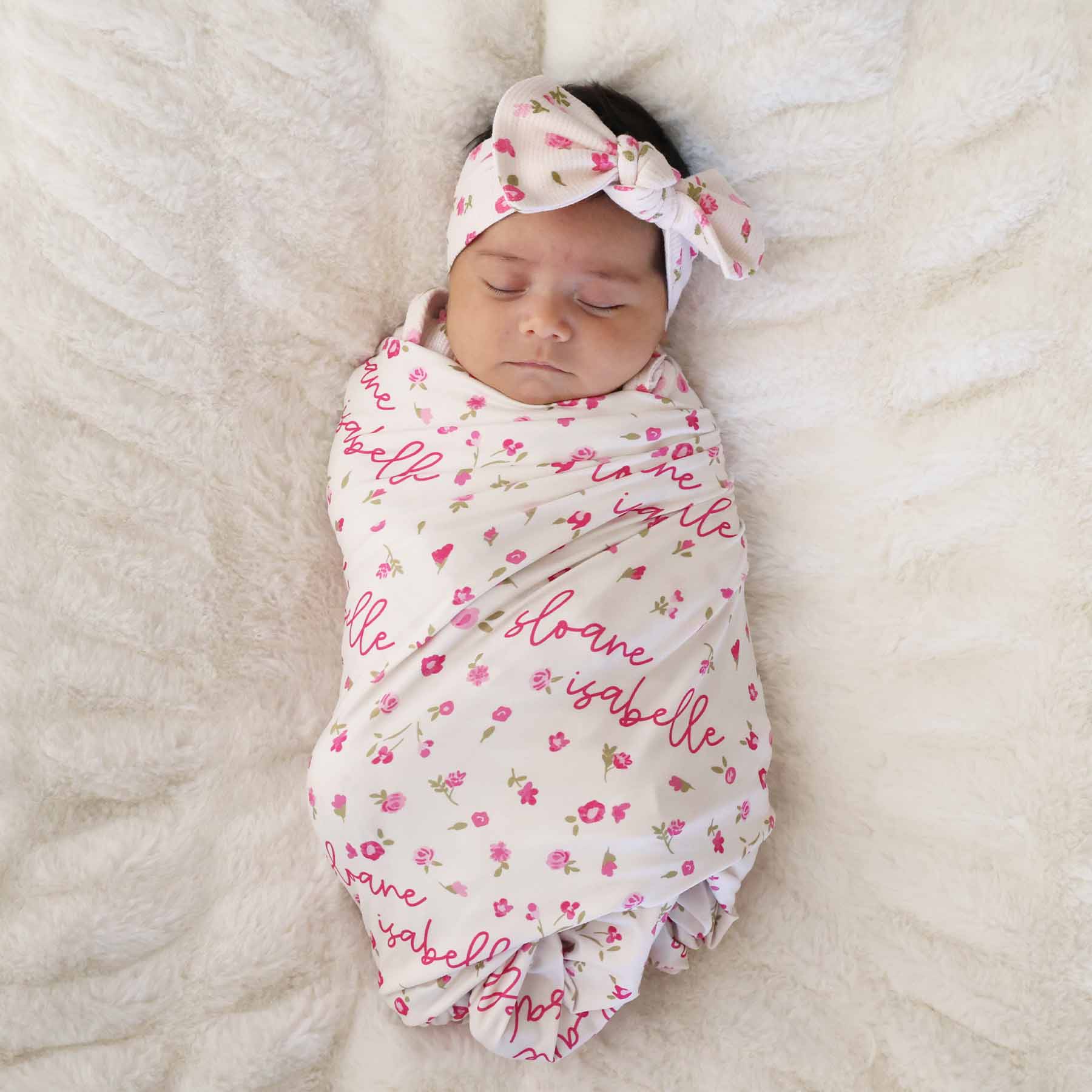 Penny's Posies Personalized Swaddle Blanket、mySite、layawaytickets