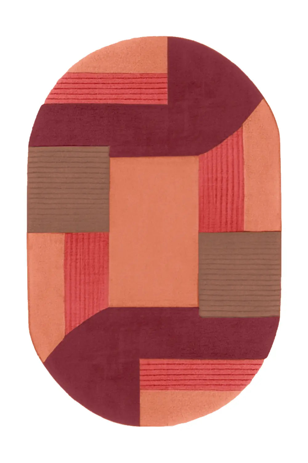 Customizable Mosaic Oval Tufted Rug、mySite、gigharbornorthrealestate