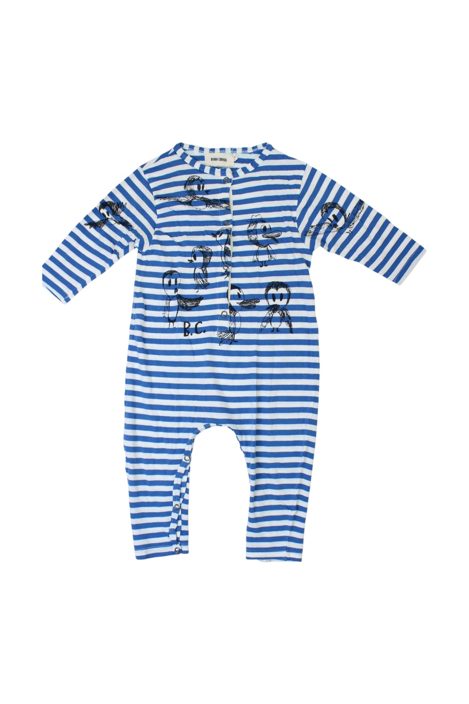Bobo Choses Striped Animal Romper 12-18M、mySite、g9winljtr
