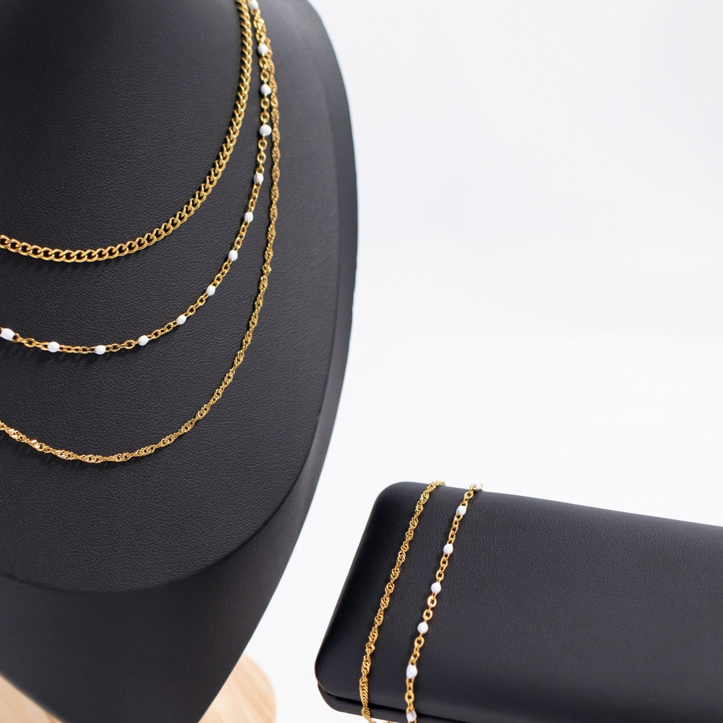 18K Gold PVD Stainless Steel Singapore Chain Bracelet / BRJ1064、mySite、dreamappss