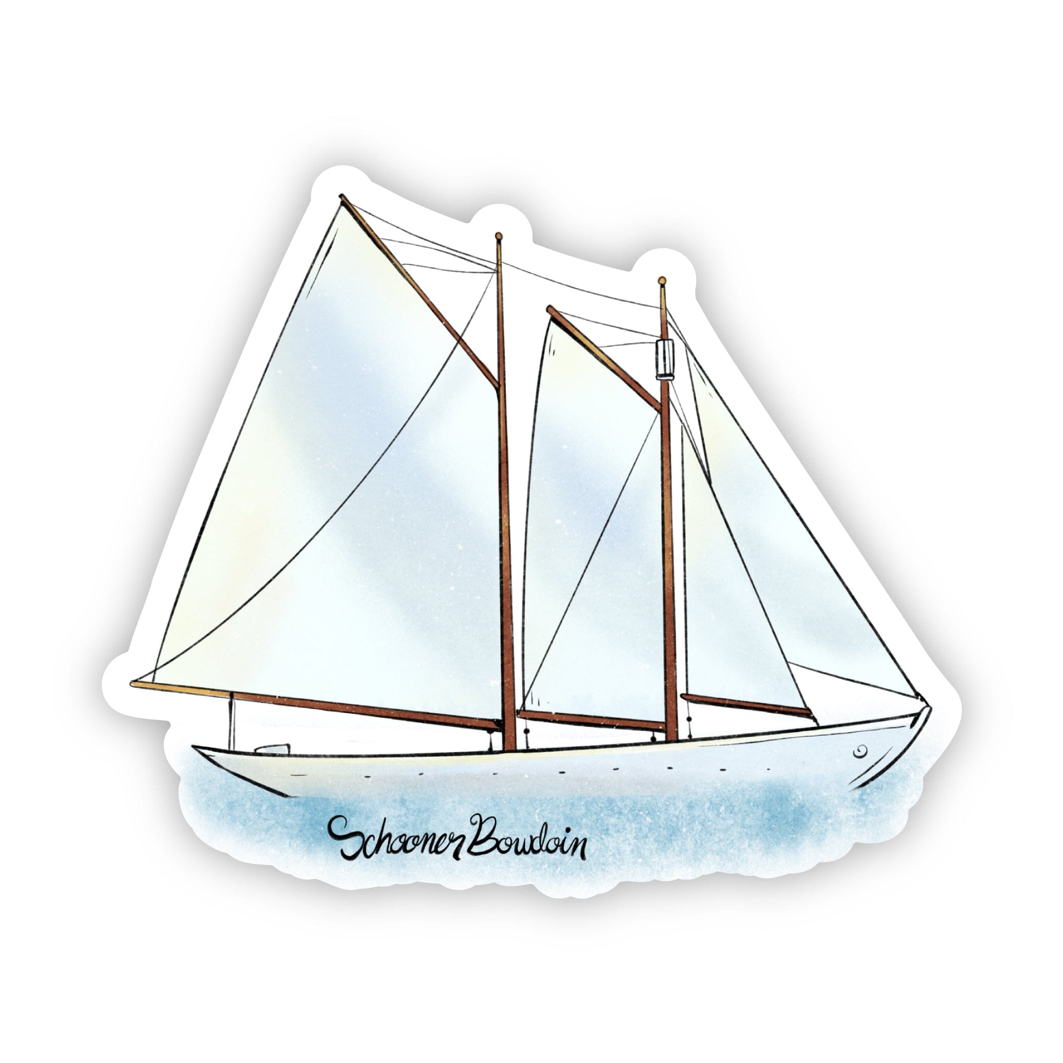  Schooner Bowdoin Maine Boat Sticker、mySite、elrpsem3k