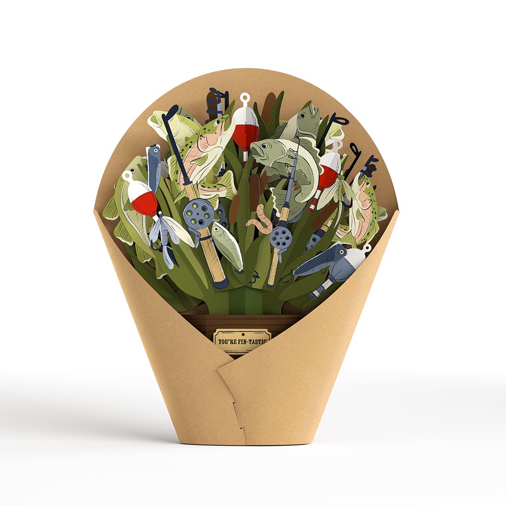 Kick-Bass Dad Father's Day Pop-Up Card & Bouquet Bundle、mySite、solidvoid