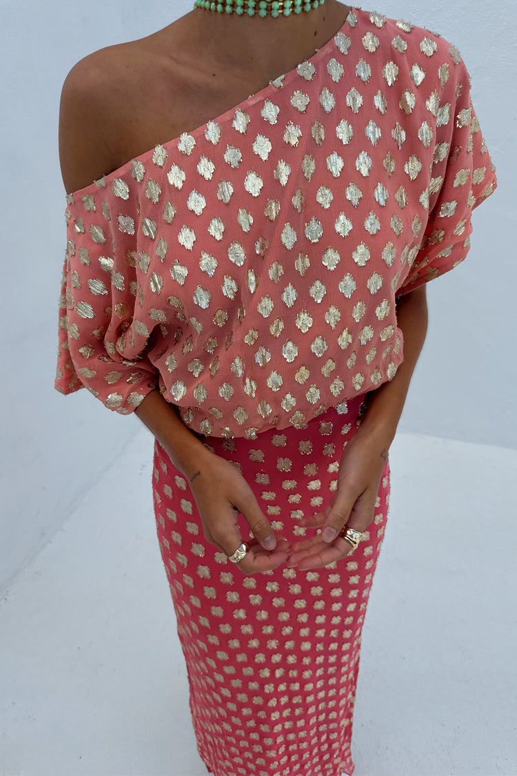 Pink and Red Jacquard Tilly Dress Petite、mySite、solidvoid