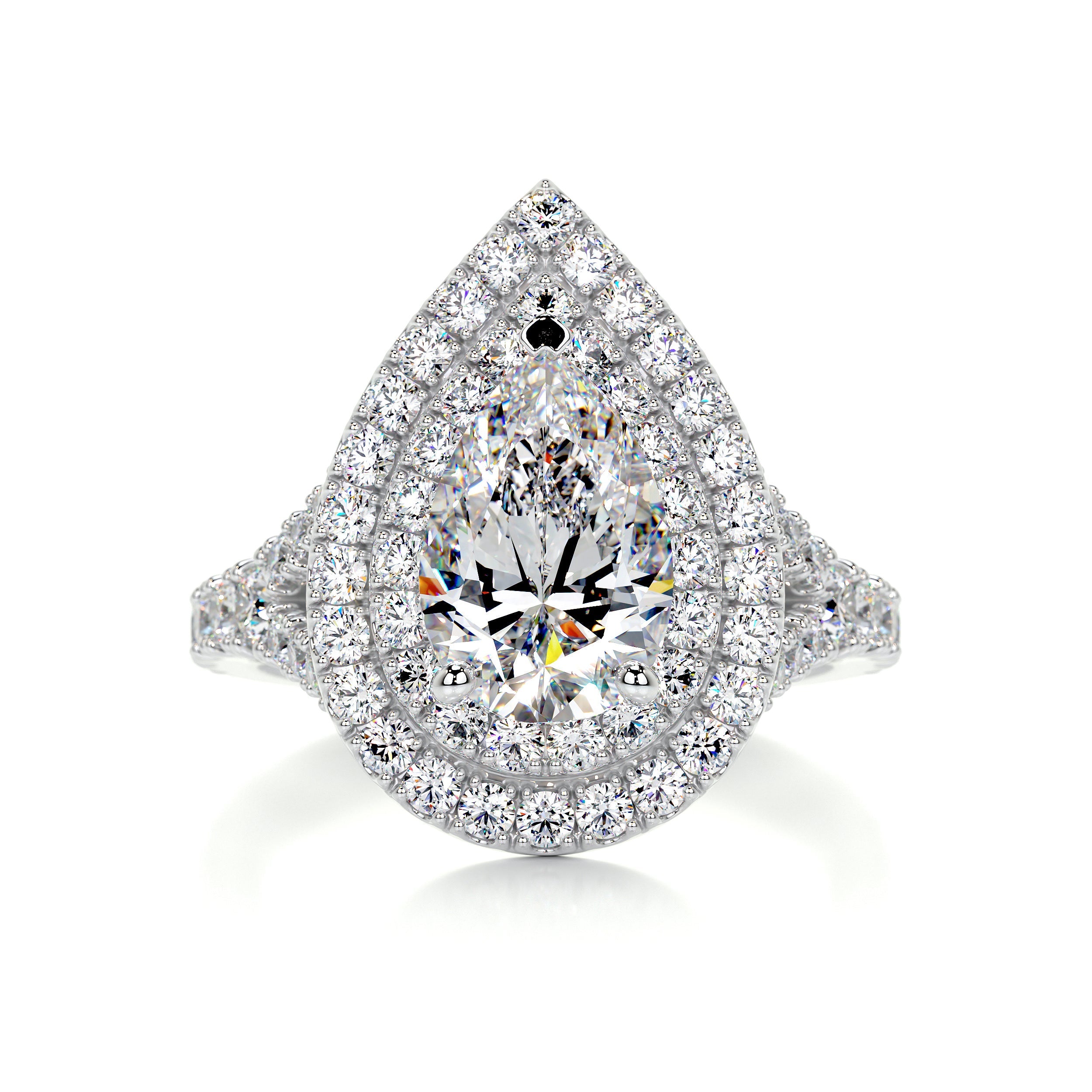 Melanie Moissanite & Diamond Ring -14K White Gold (RTS)、mySite、hinf8tx79