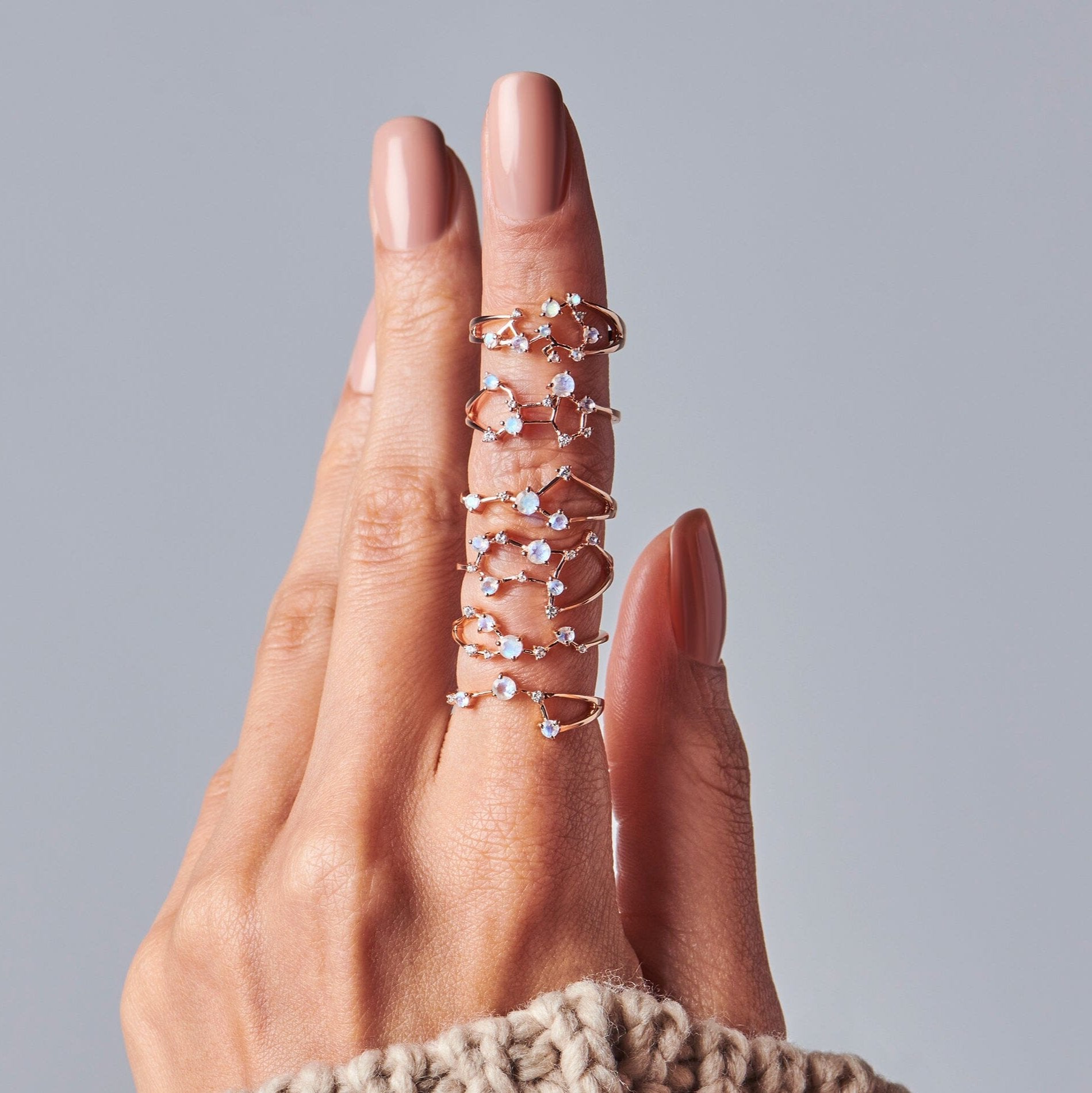 Moonstone Ring - Gemini Zodiac Constellation、mySite、hinf8tx79