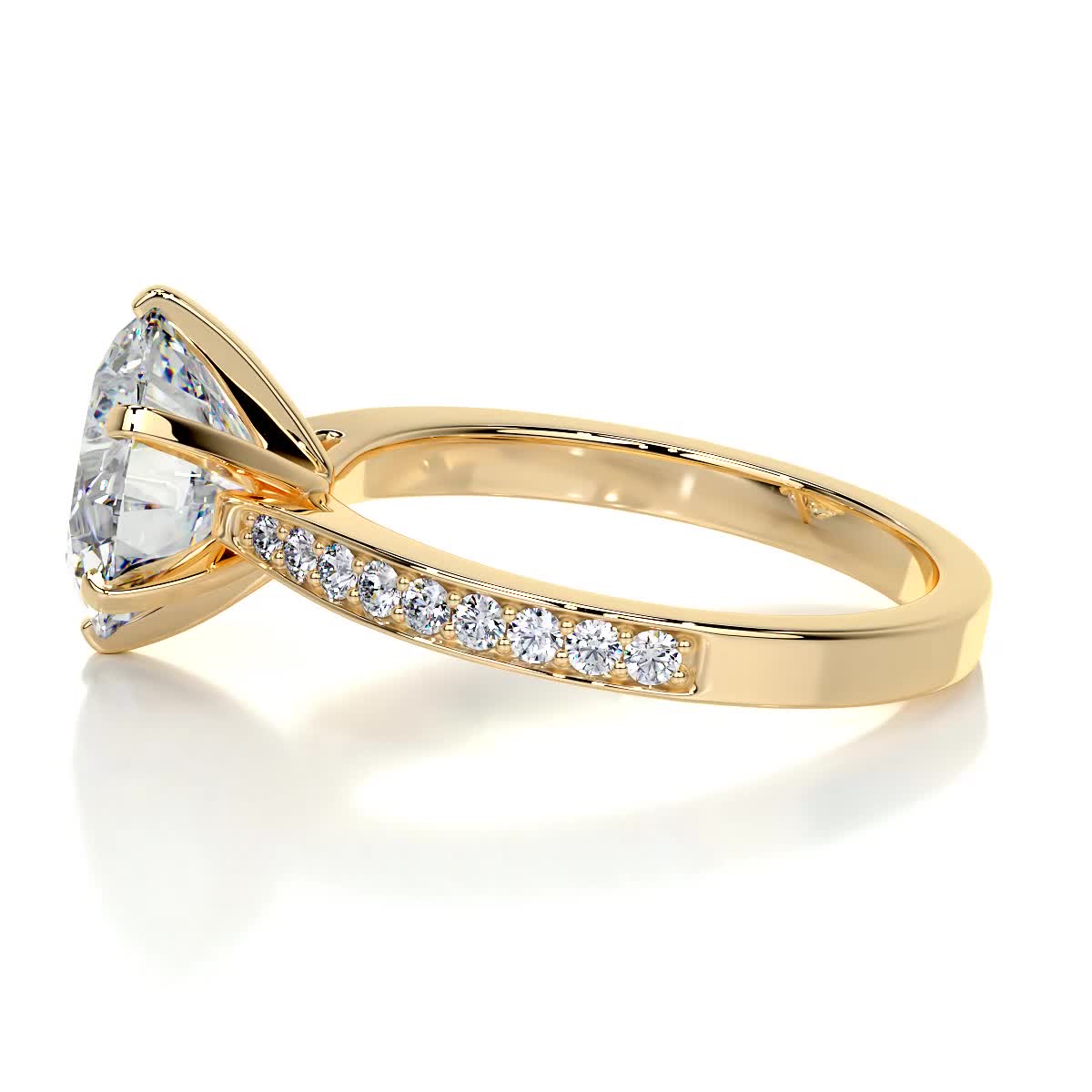 Talia Moissanite & Diamond Ring -18K Yellow Gold、mySite、hinf8tx79