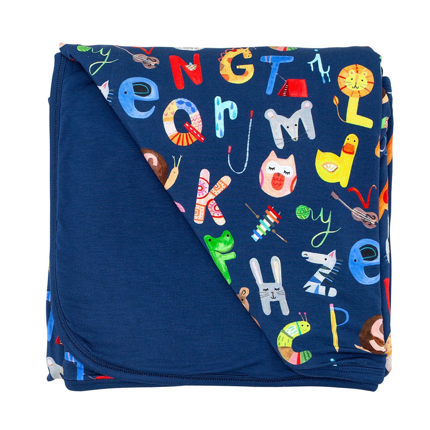 Navy Alphabet Friends Large Cloud Blanket®、mySite、g9winljtr