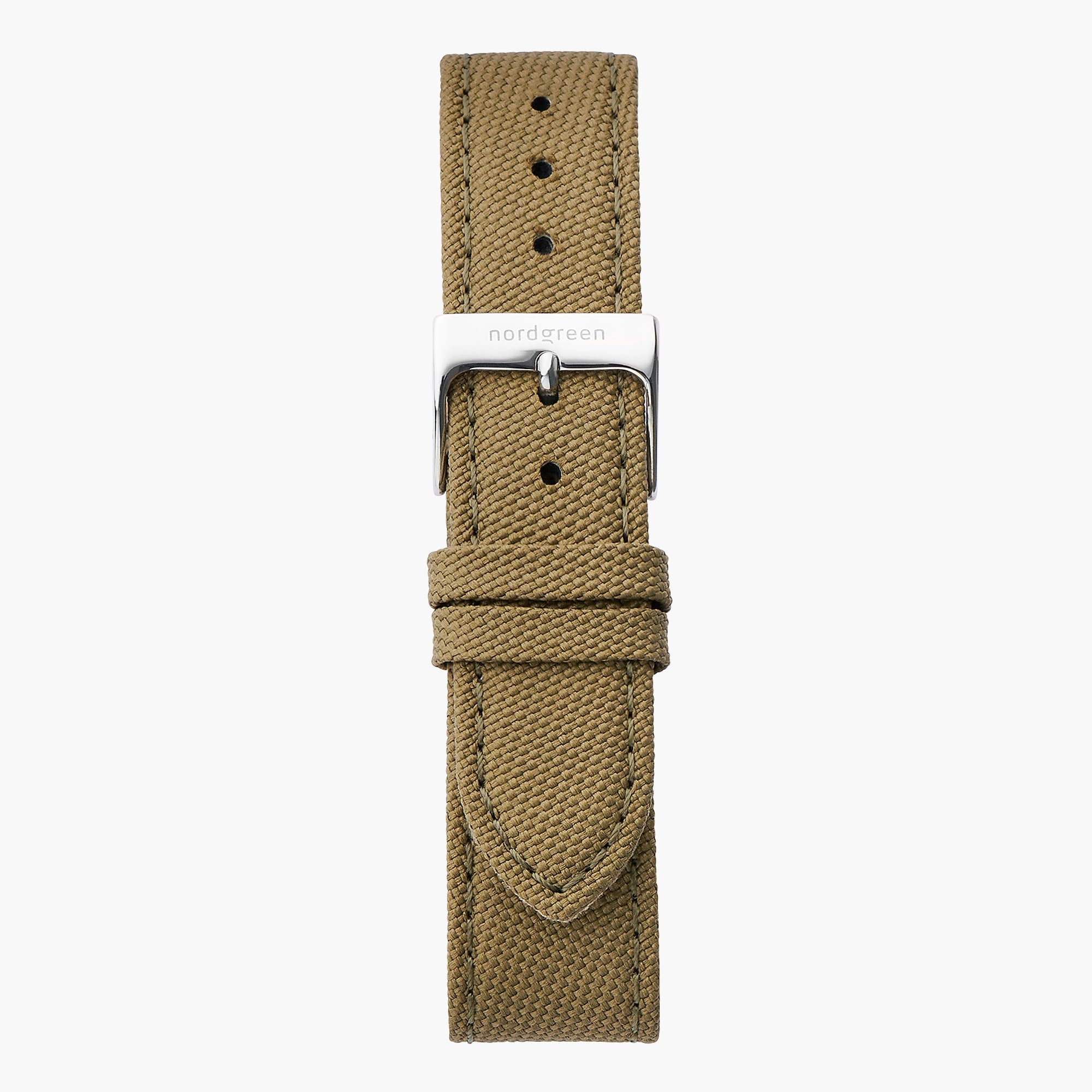  Green Recycled Polyester Strap - Silver - 40mm