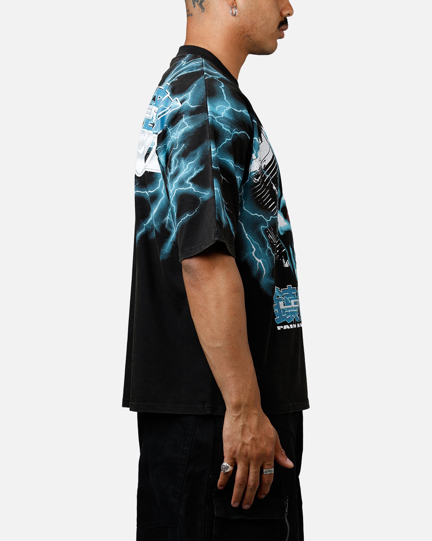 Loiter Greaser Vintage T-Shirt Black/Blue、mySite、zt4zffjzw