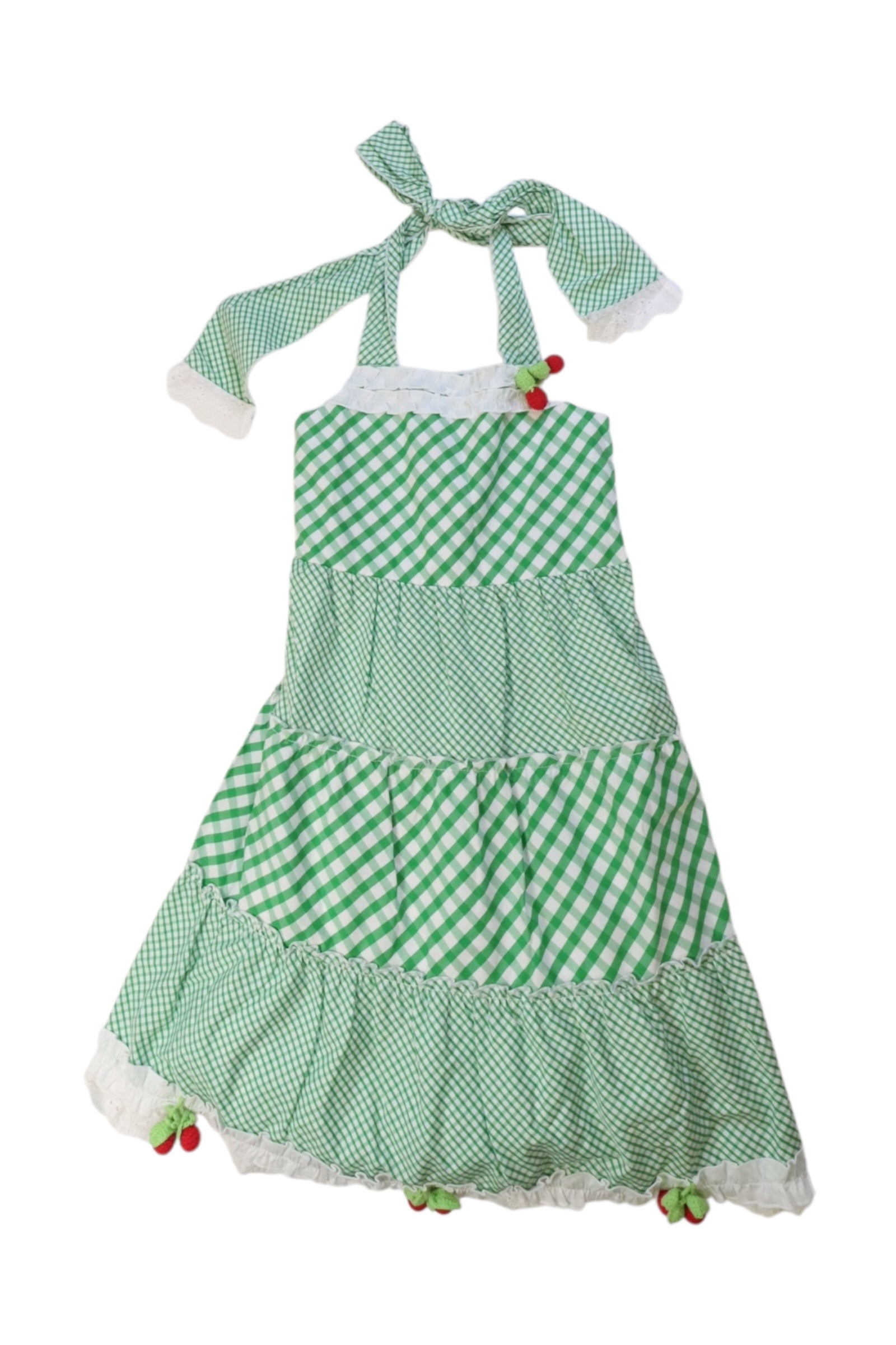 Nicholas & Bears Sleeveless Tiered Dress With Cherry Trim Size 6T、mySite、g9winljtr