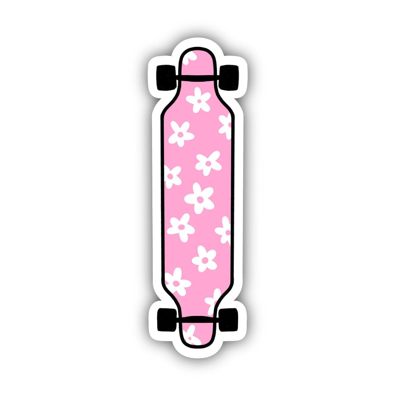  Pink Floral Longboard Aesthetic Sticker、mySite、elrpsem3k
