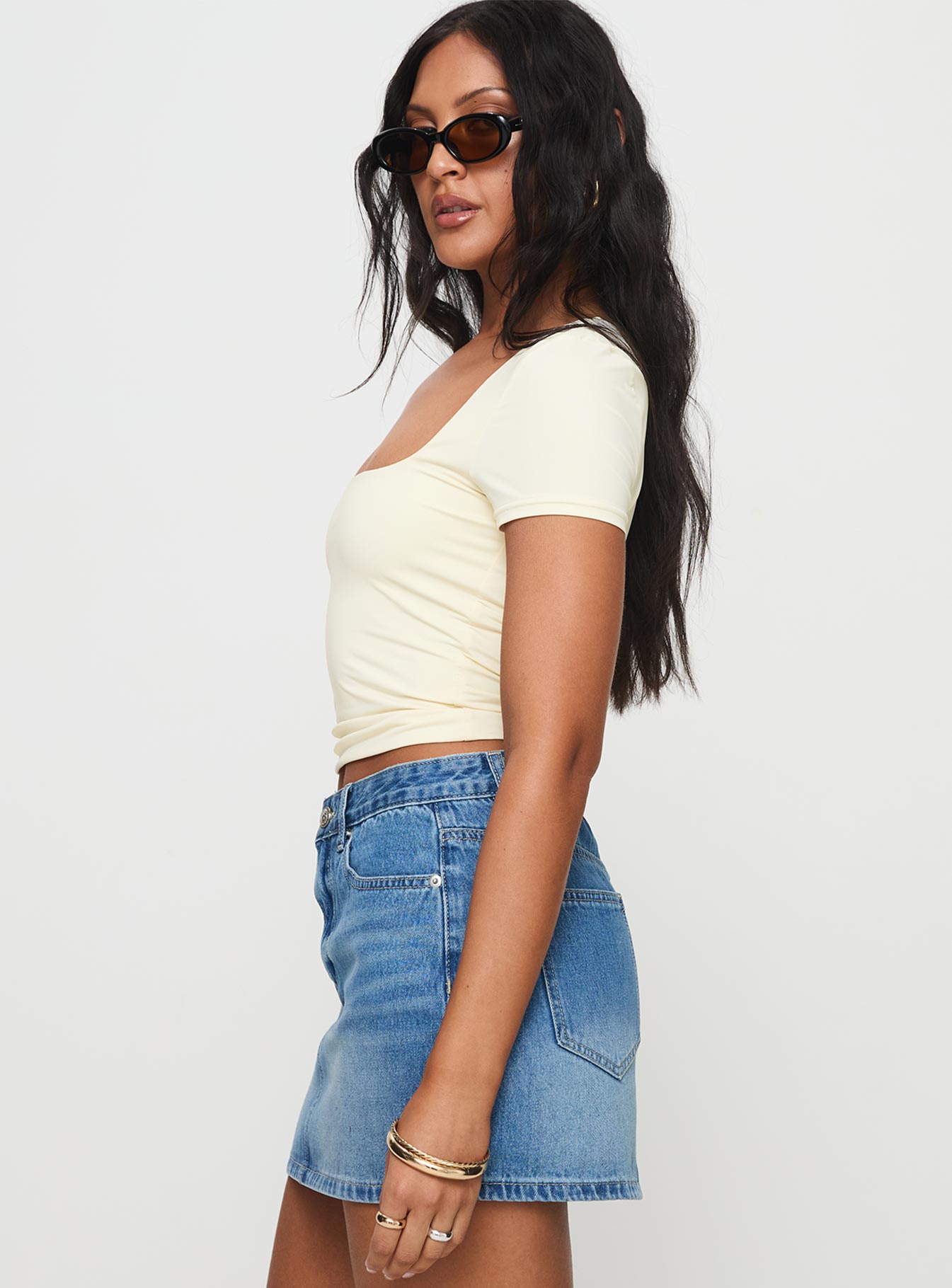 Back In Time Short Sleeve Top Cream、mySite、solidvoid