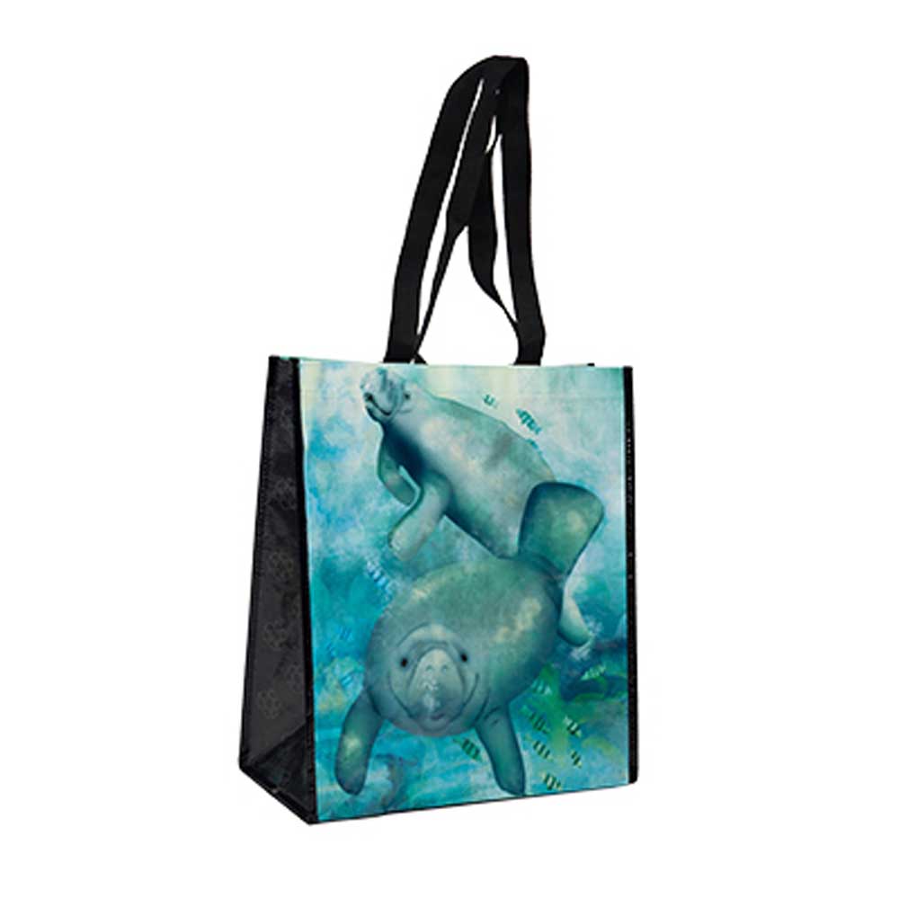 Manatee Recycled Watercolor Tote Bag、mySite、g9winljtr