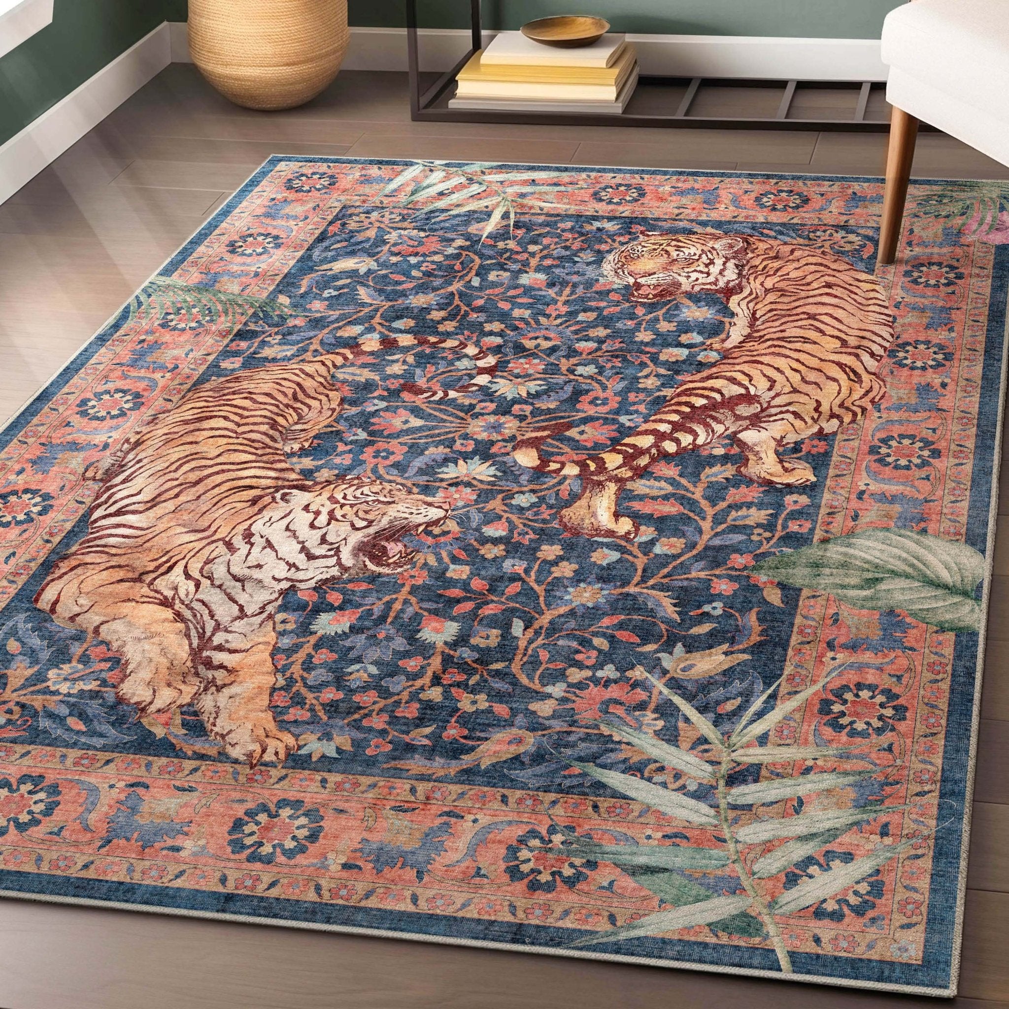 Apollo Botanical Floral Rug for Living Room, Dining Room, Bedroom and Kitchen、mySite、gigharbornorthrealestate