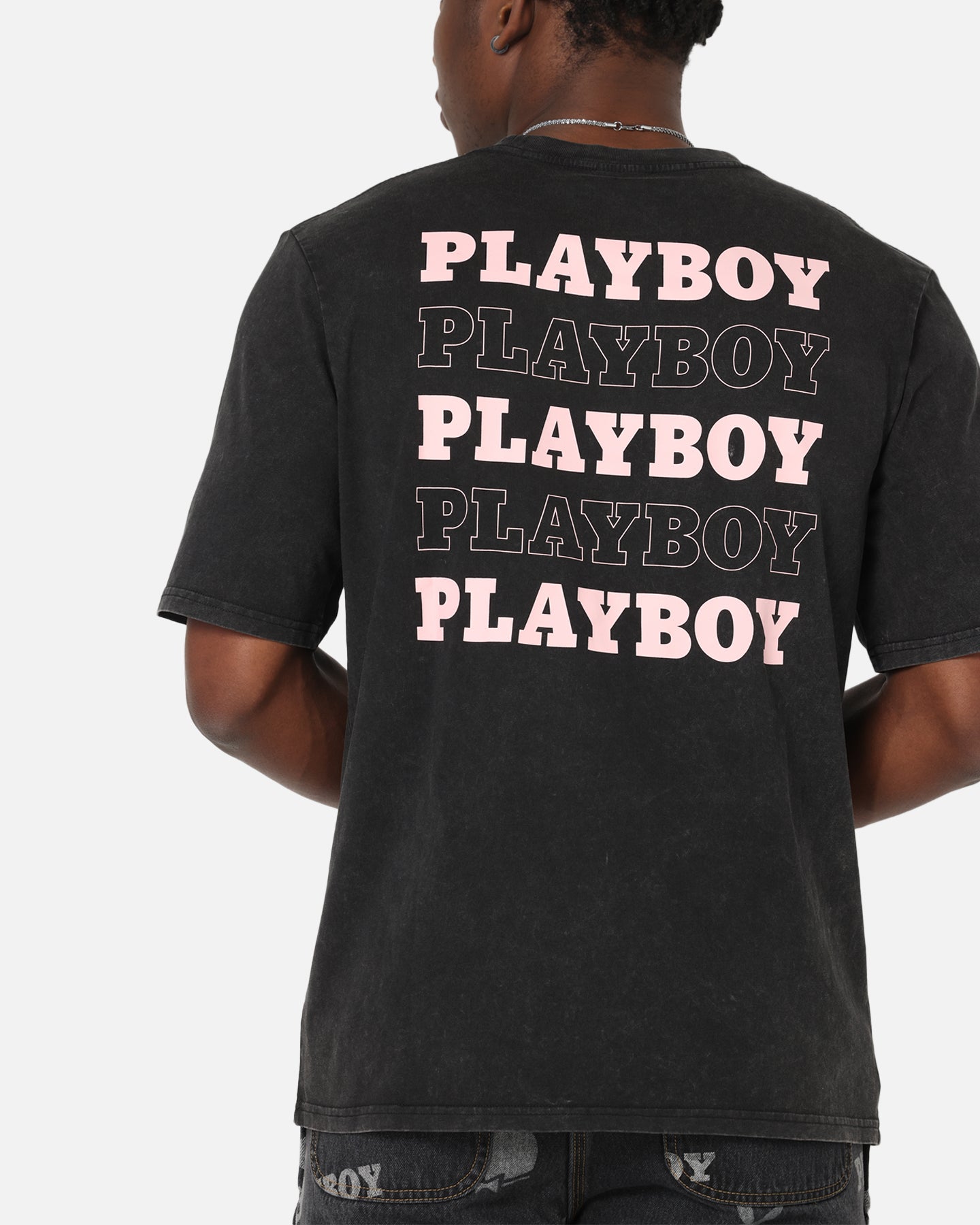 Playboy Stack Washed T-Shirt Washed Black、mySite、zt4zffjzw